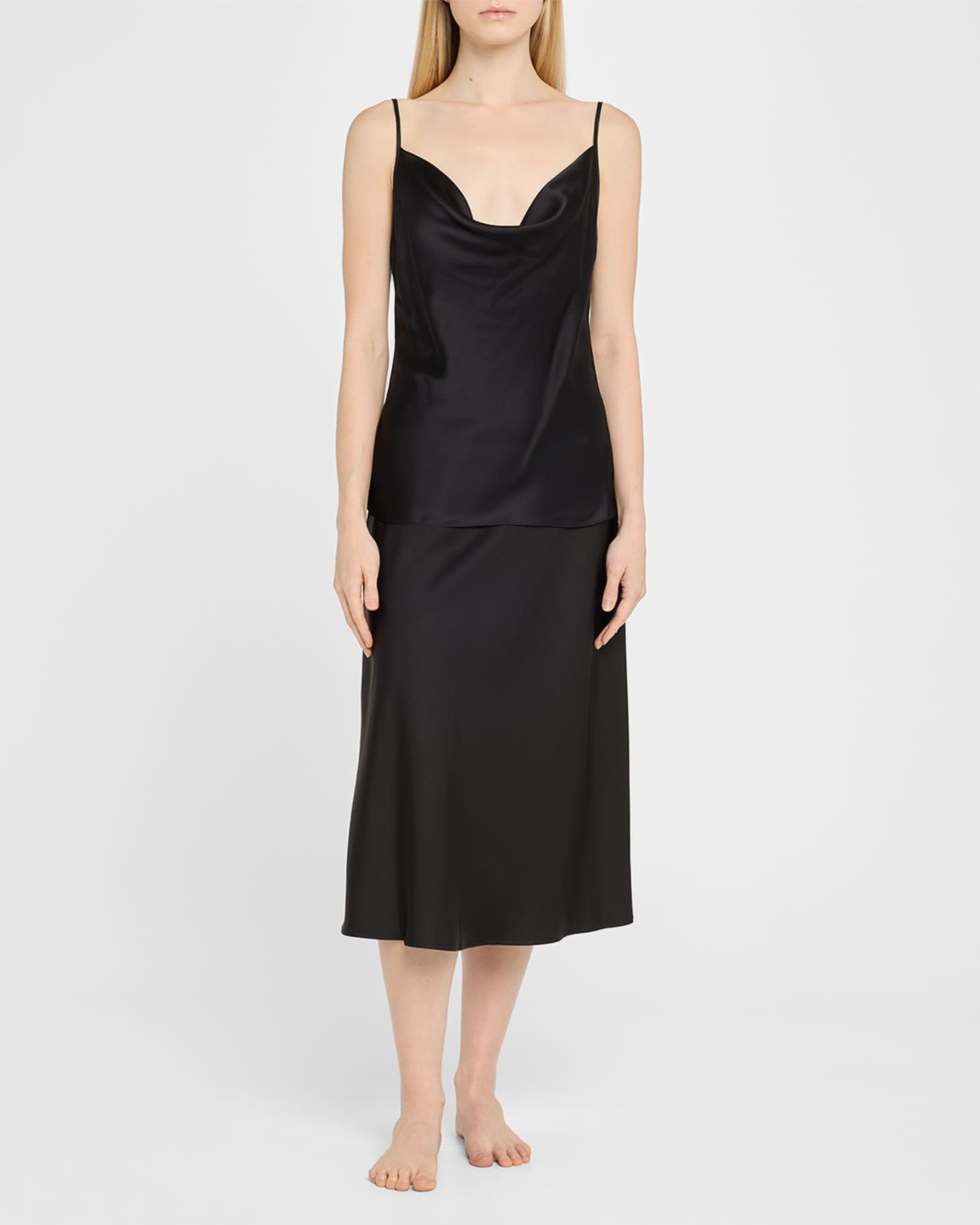 Cowl-Neck Silk Cami 1