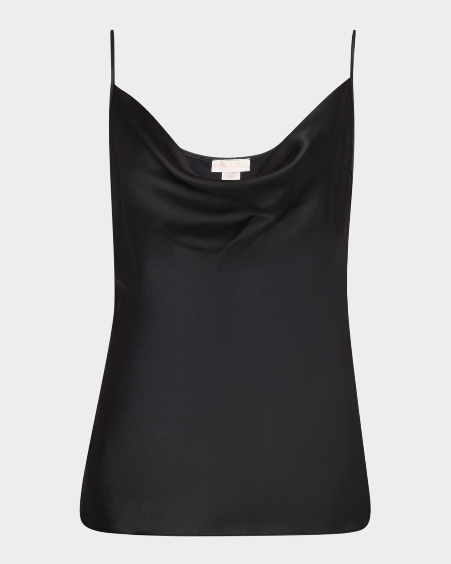 Cowl-Neck Silk Cami 0