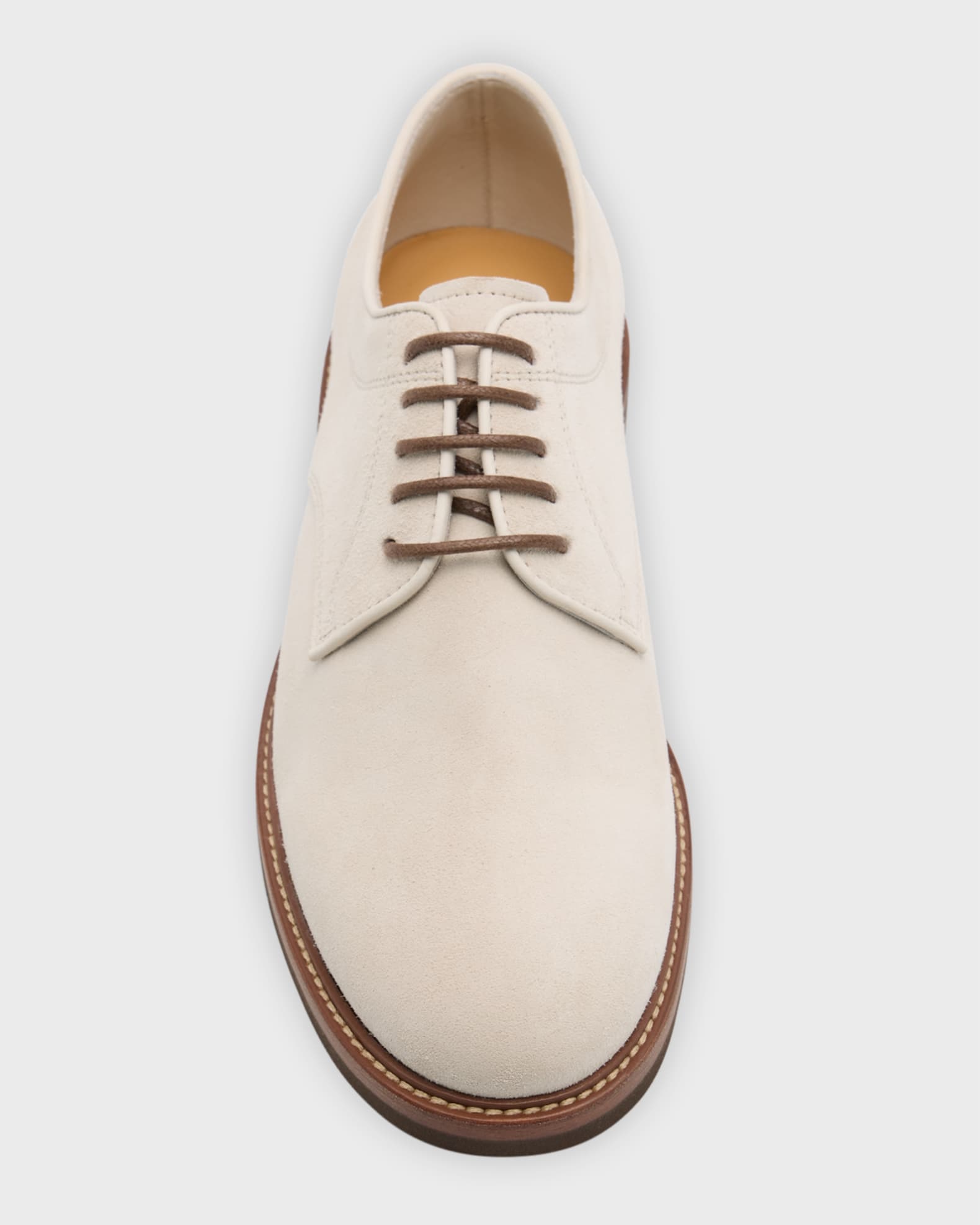 Brunello Cucinelli Men's Suede Derby Shoes | Neiman Marcus Brunello Cucinelli Men's Suede Derby Shoes | Neiman Marcus