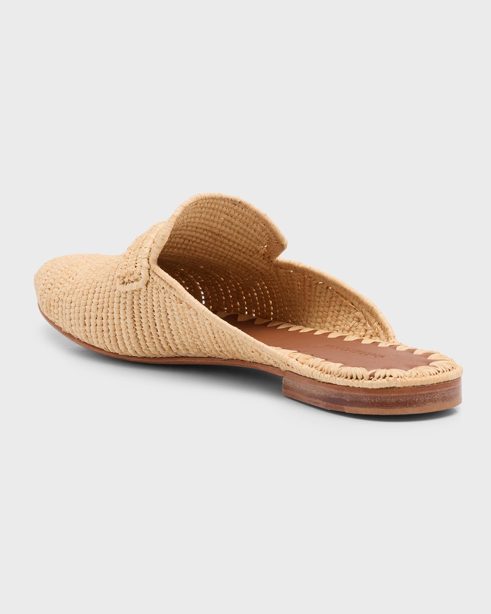 Carrie Forbes Tapa Woven Raffia Loafer Mules | Neiman Marcus