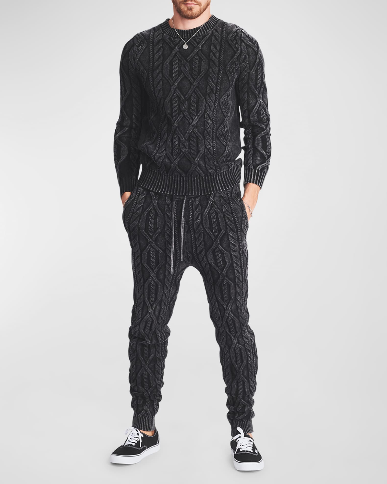 Men s Elijah Cable Knit Joggers
