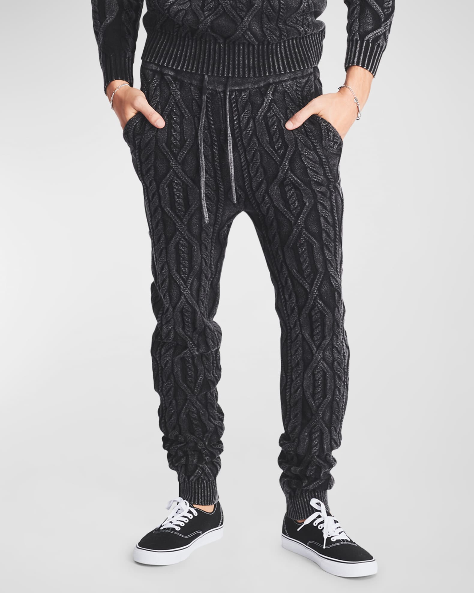 Men s Elijah Cable Knit Joggers
