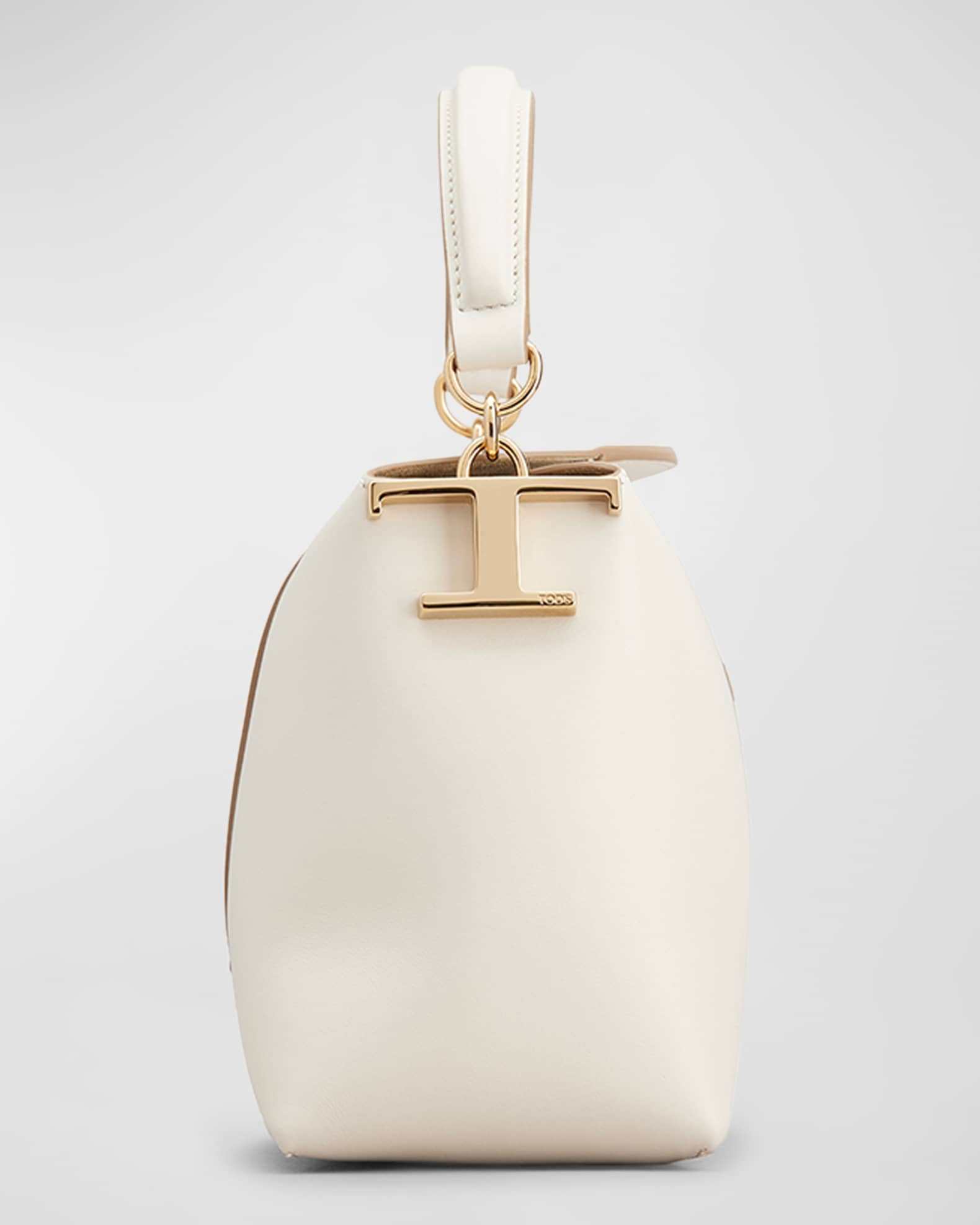 TOD'S★T Case Tote Messenger Bag Micro レザーバッグ★送料込 Woman NATURAL Tod's T Case Tote Messenger Bag in Leather