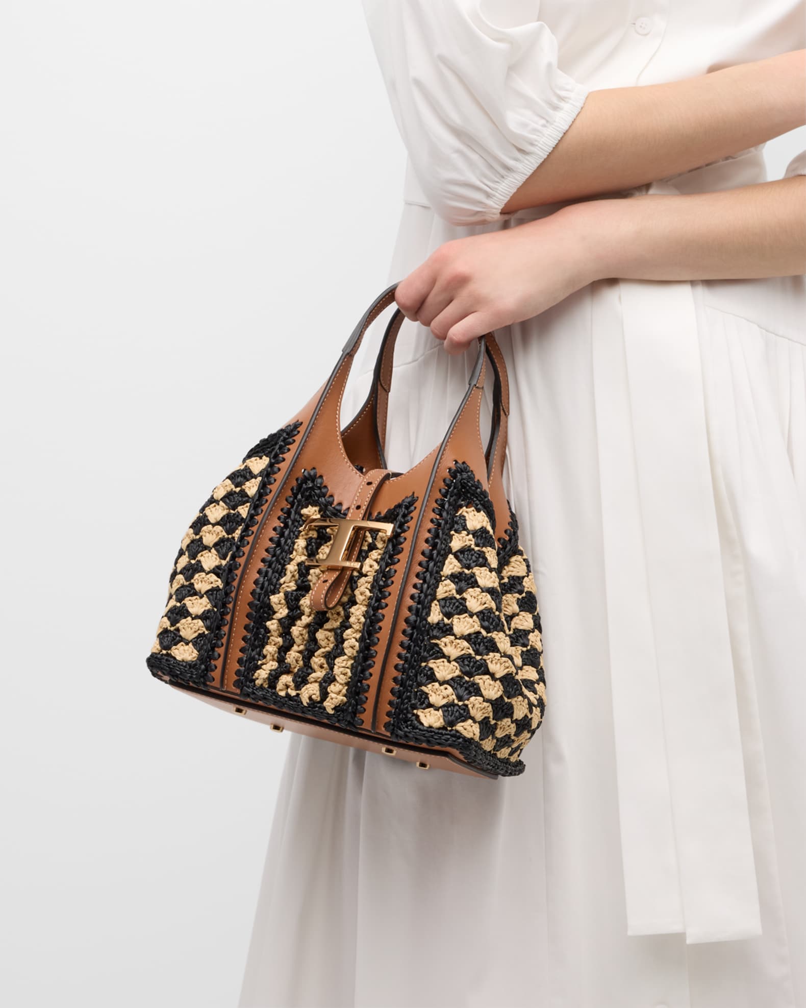 Mini T Shopping Leather Bag