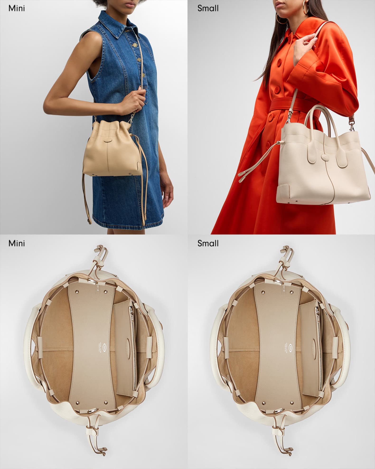ショルダーバッグ・ポシェット TOD'S SMALL LEATHER BUCKET BAG Woman MULTICOLOUR Bucket Bag in Leather Small