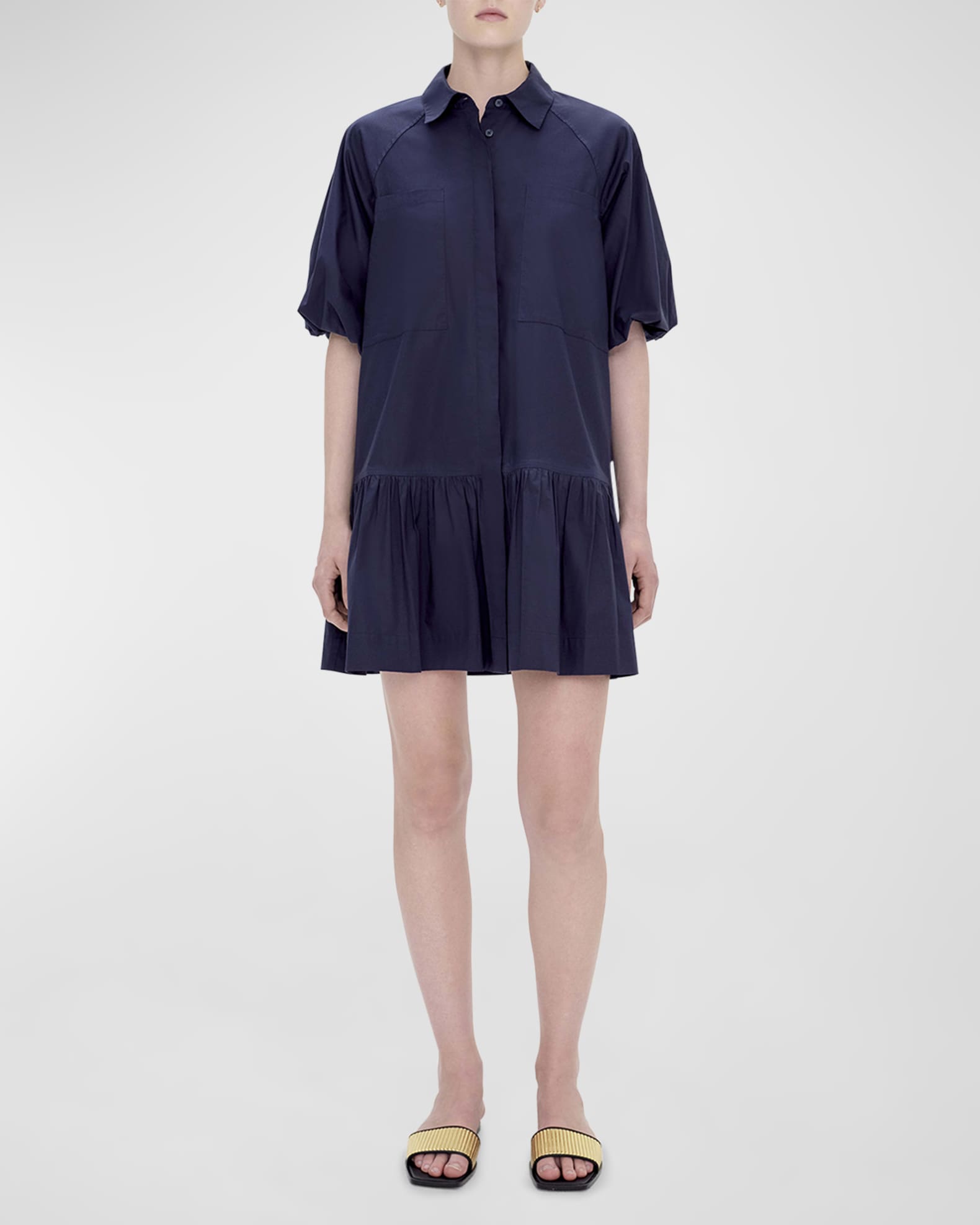 Simkhai Women's Crissy Cotton Poplin Mini Shirtdress - Midnight - Size Xs