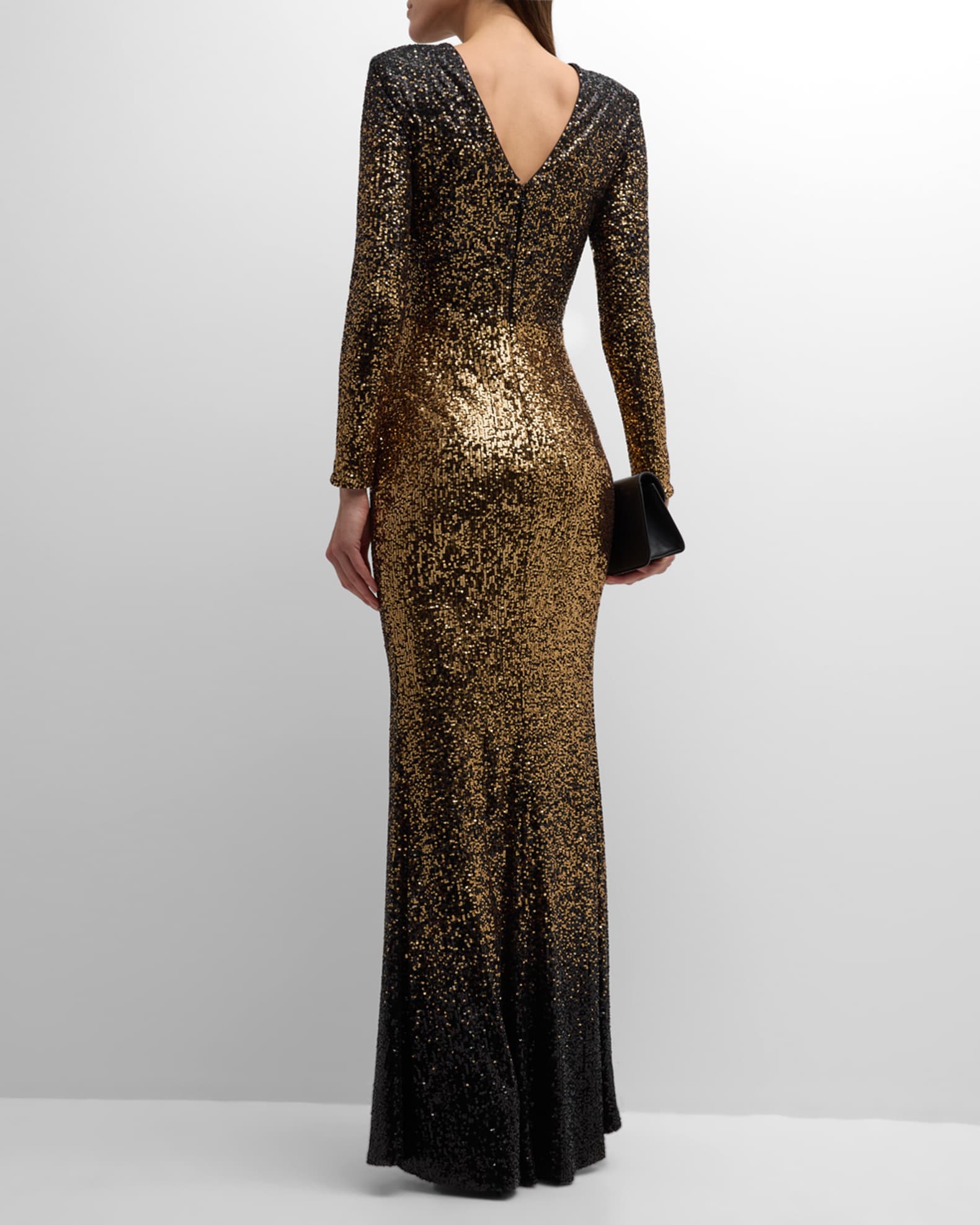 Dress the top population sequin gown