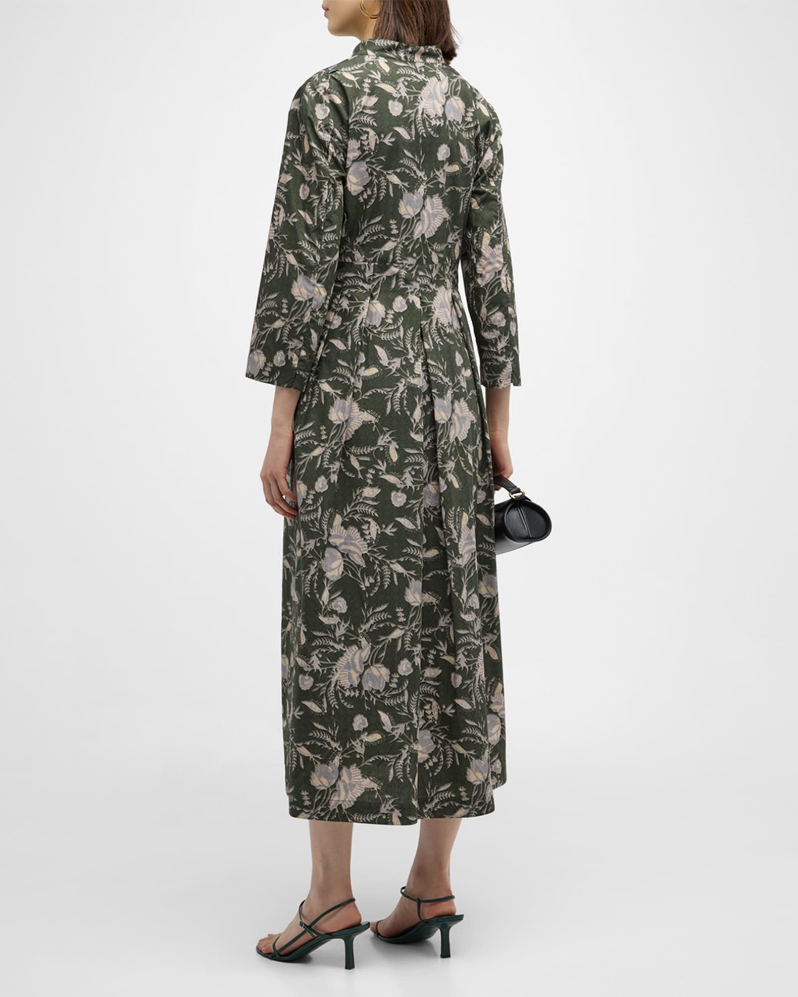 Max Mara Pilly Floral-Print Shirtdress | Neiman Marcus