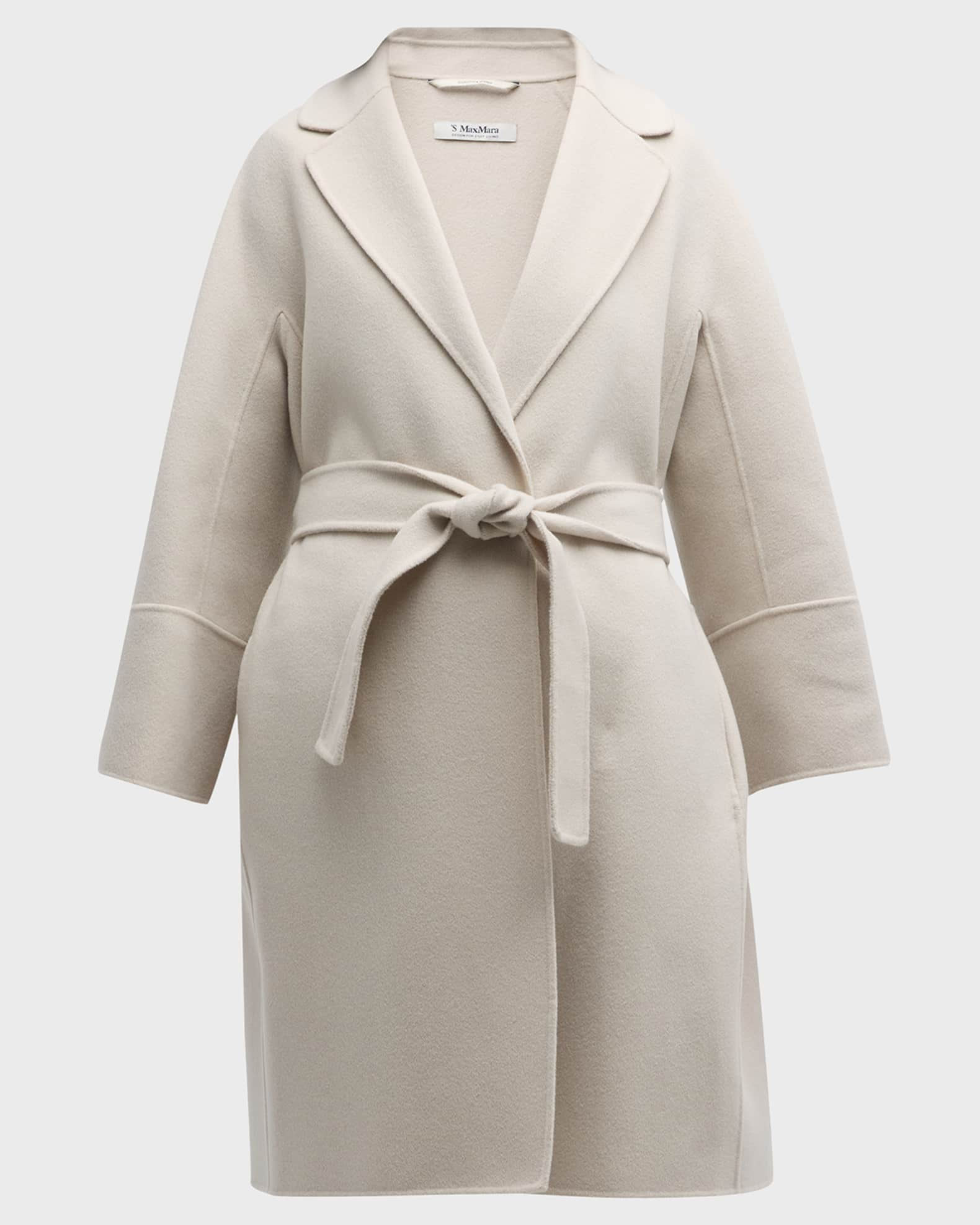 Max Mara Arona Self-Tie Wool Coat | Neiman Marcus