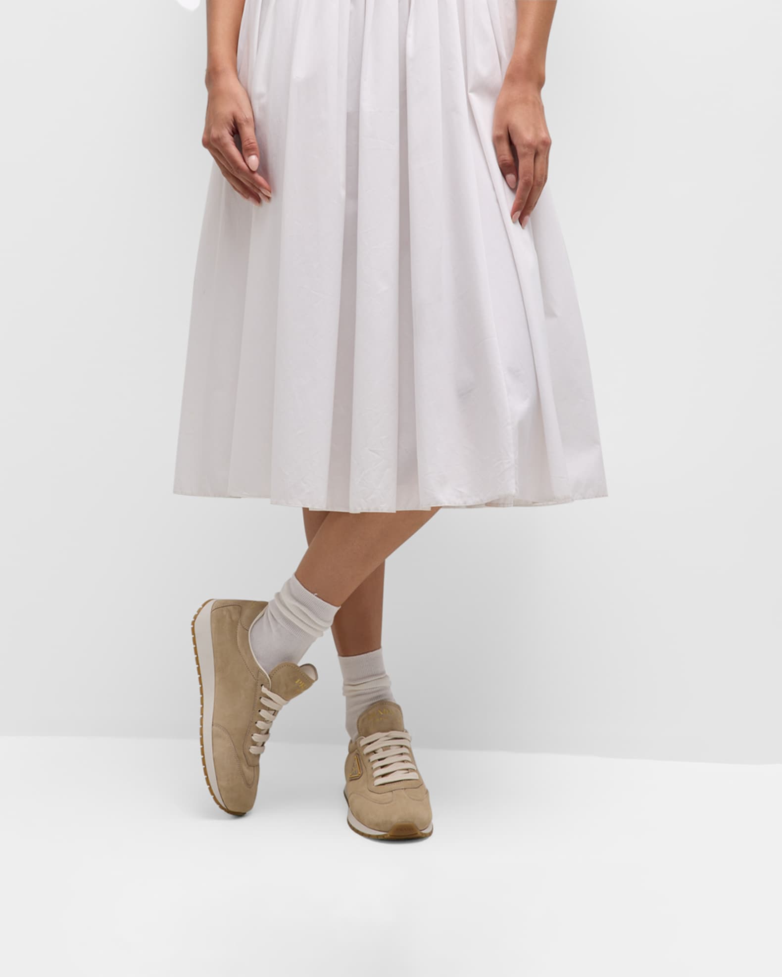 Suede Lace-Up Runner Sneakers 1