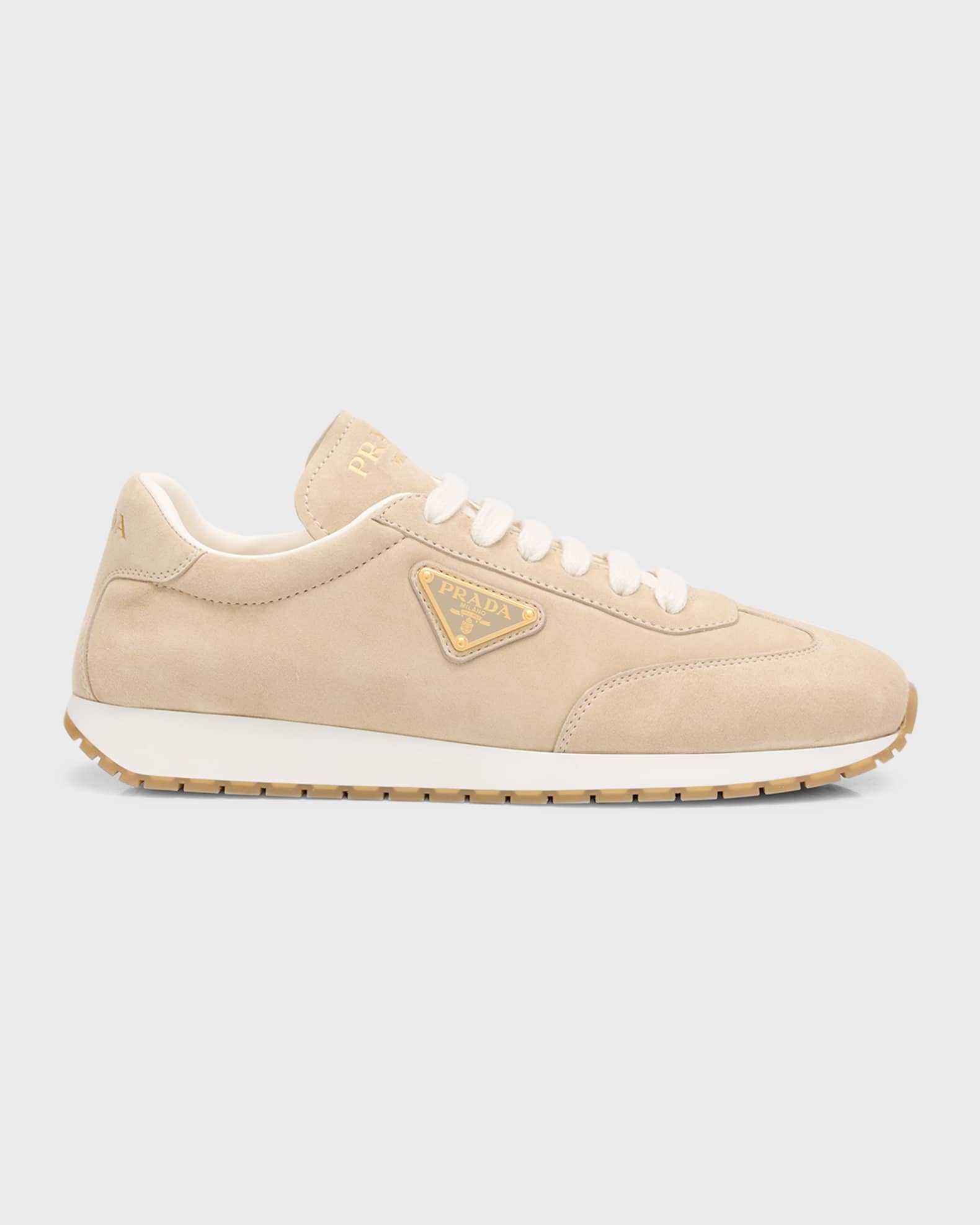 Suede Lace-Up Runner Sneakers 0
