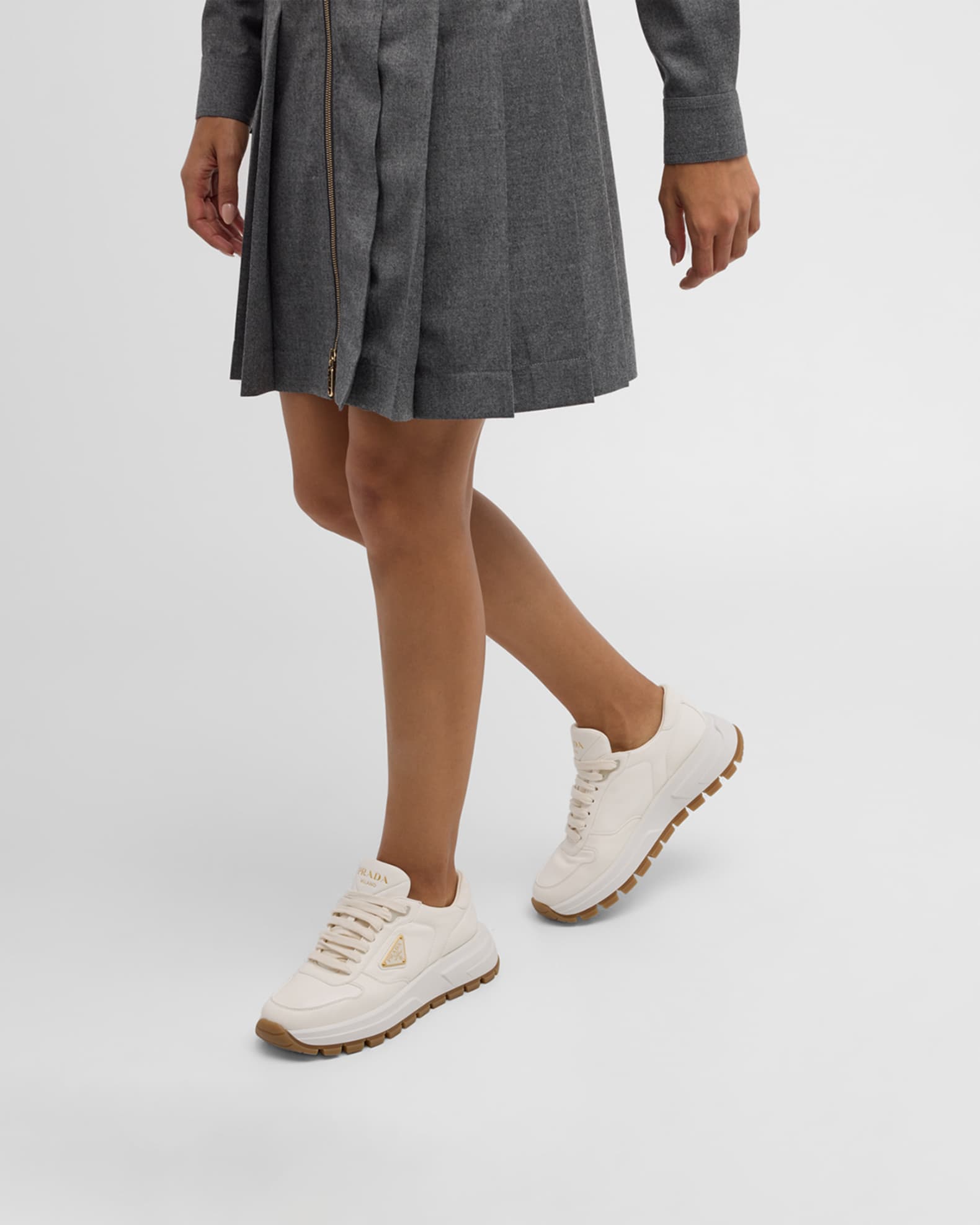 Leather Logo Runner Sneakers 1