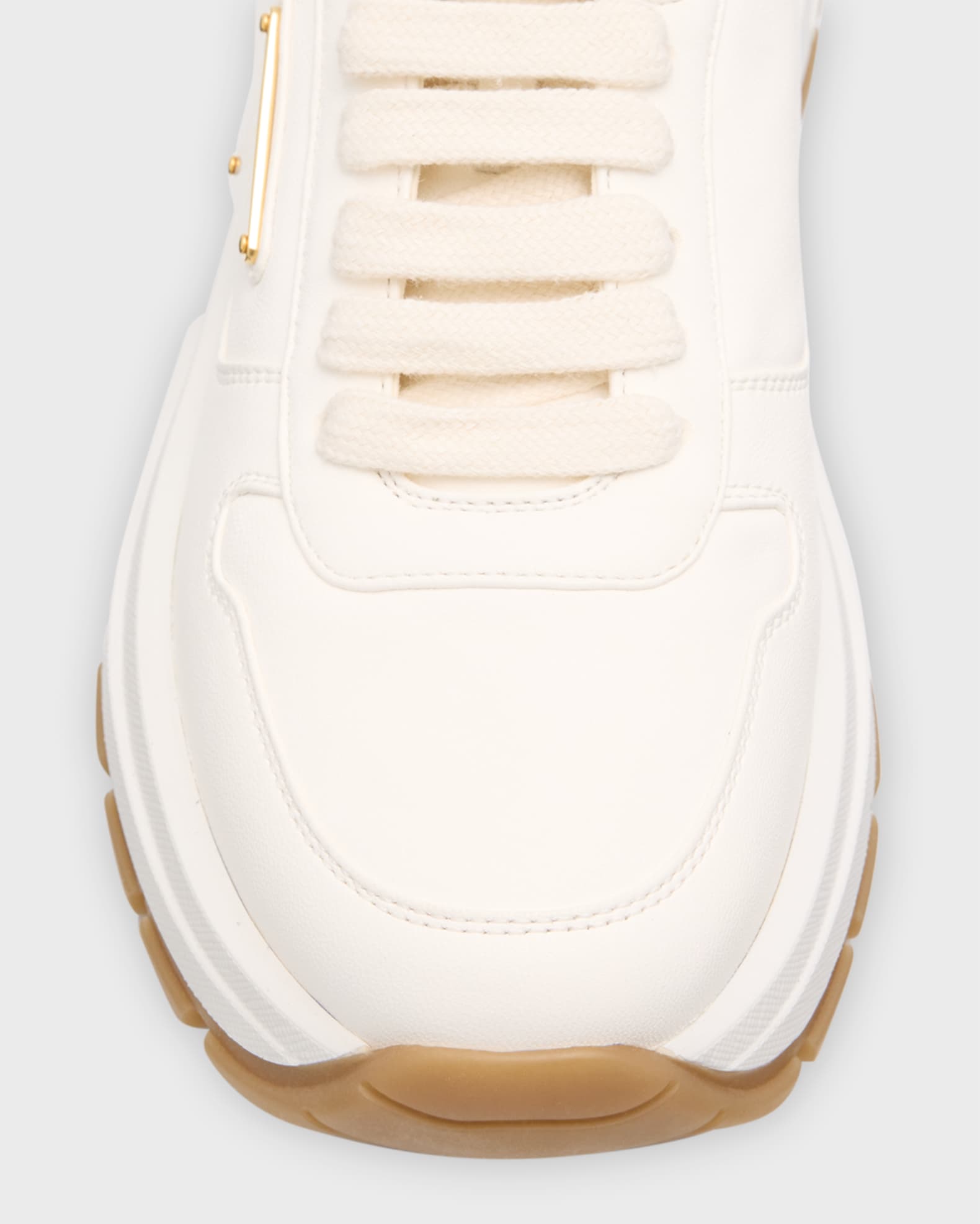 Prada Leather Logo Runner Sneakers | Neiman Marcus