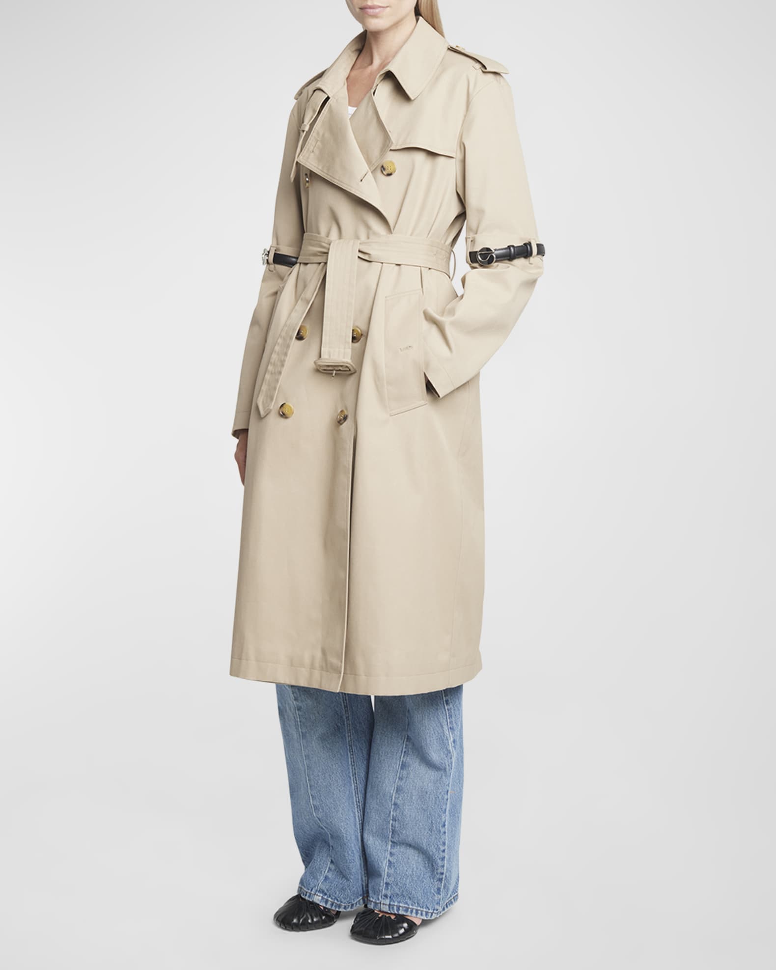 Burberry trench cotton minidress - Neutrals