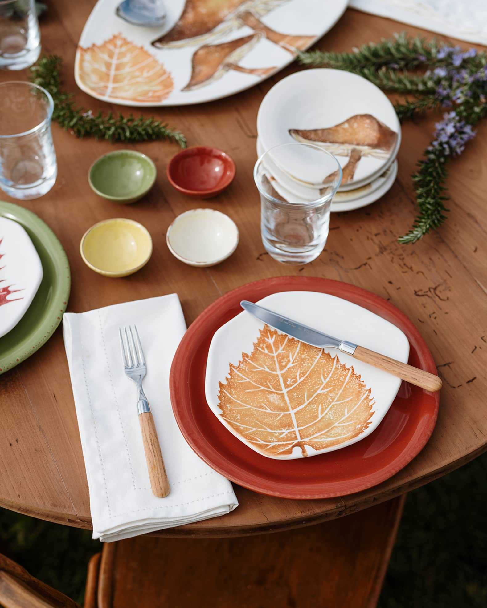 Autunno Birch Leaf Salad Plate