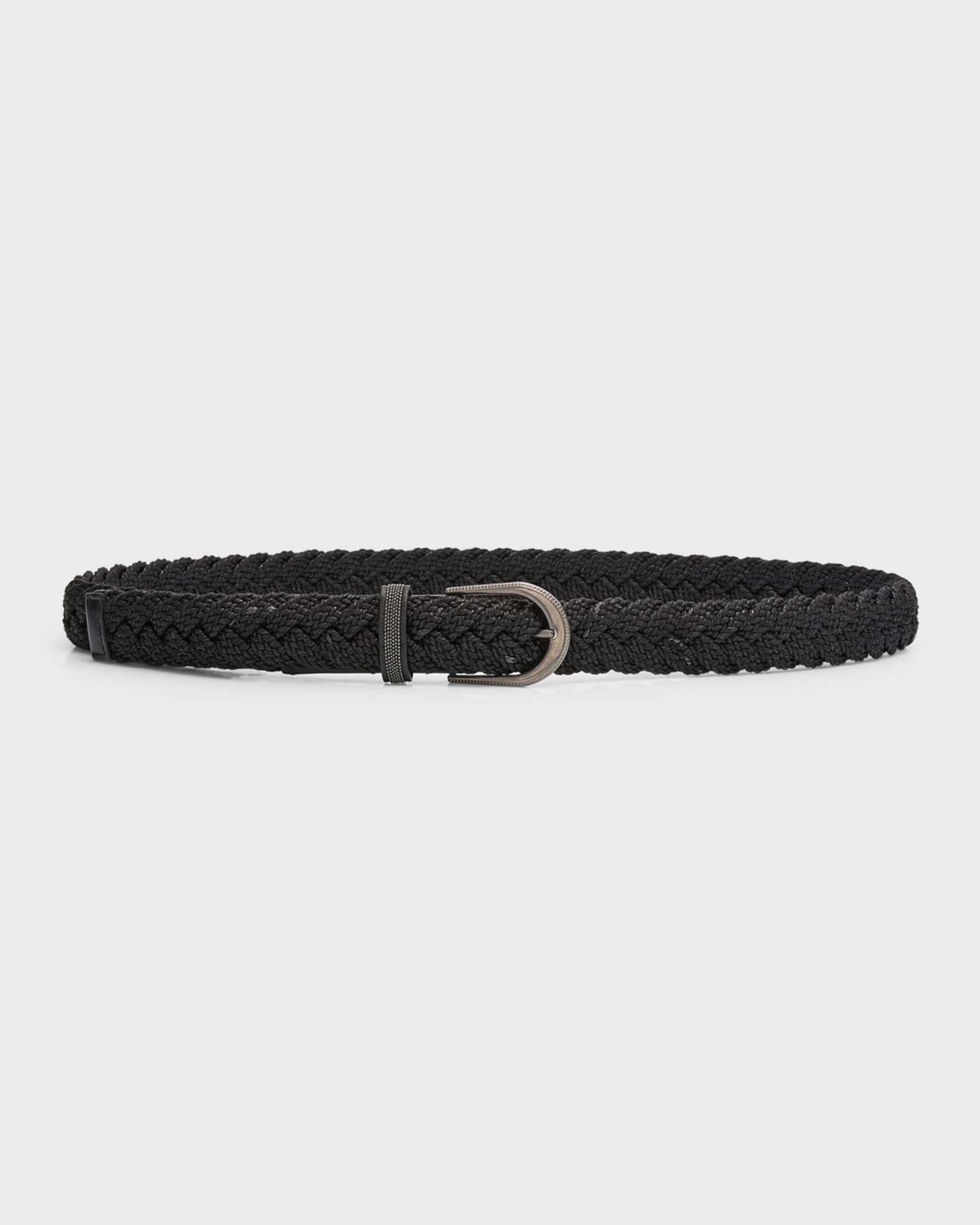 Brunello Cucinelli Braided Raffia Belt