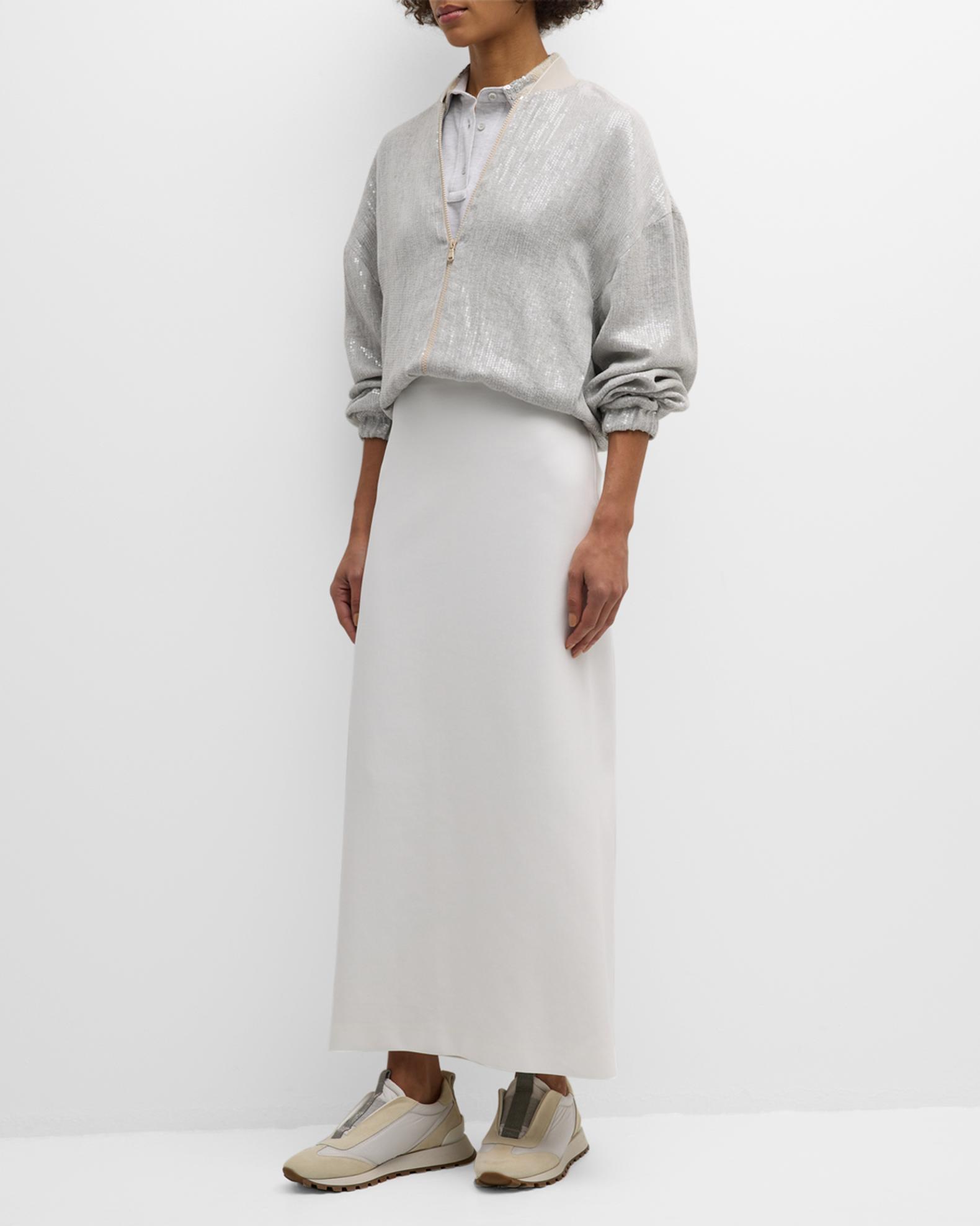 Top Brunello Cucinelli Donna Multitessuto Con Paillettes E Applicazioni - Taglie M E L - Nuovo Con Etichette