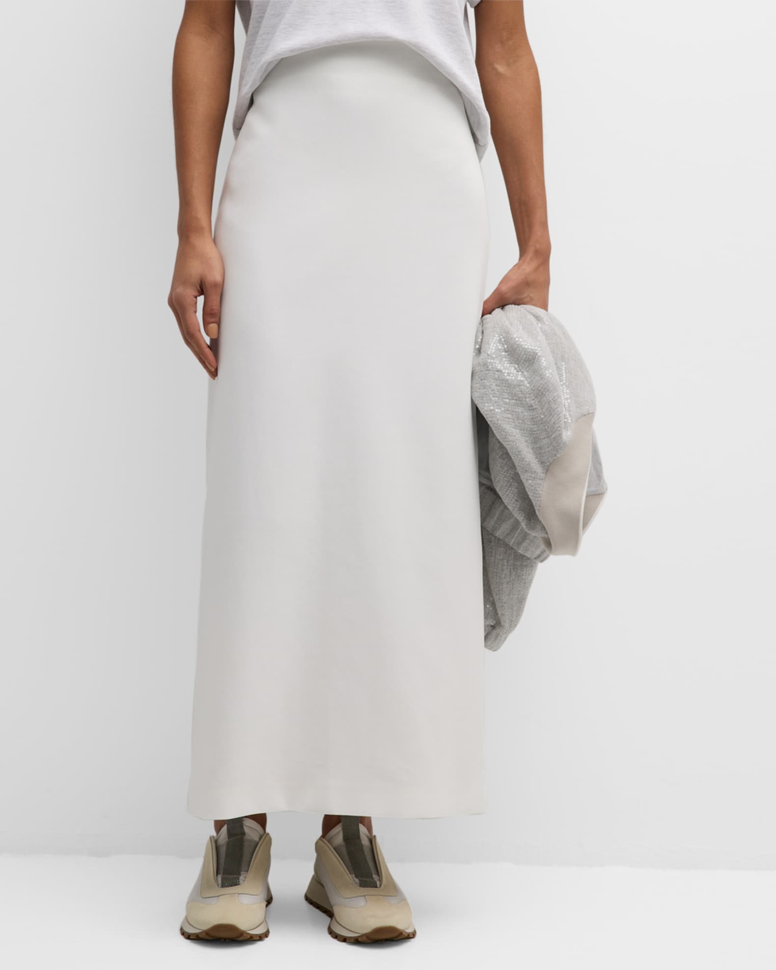 Cotton crepe maxi skirt deals