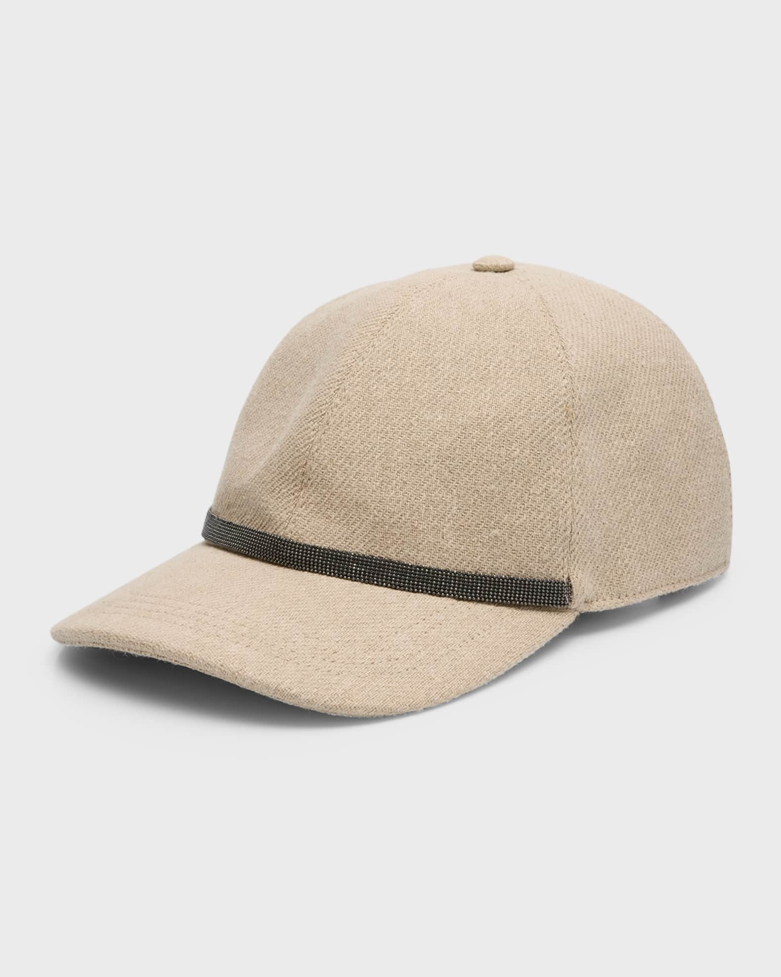 Logo cotton and linen baseball cap