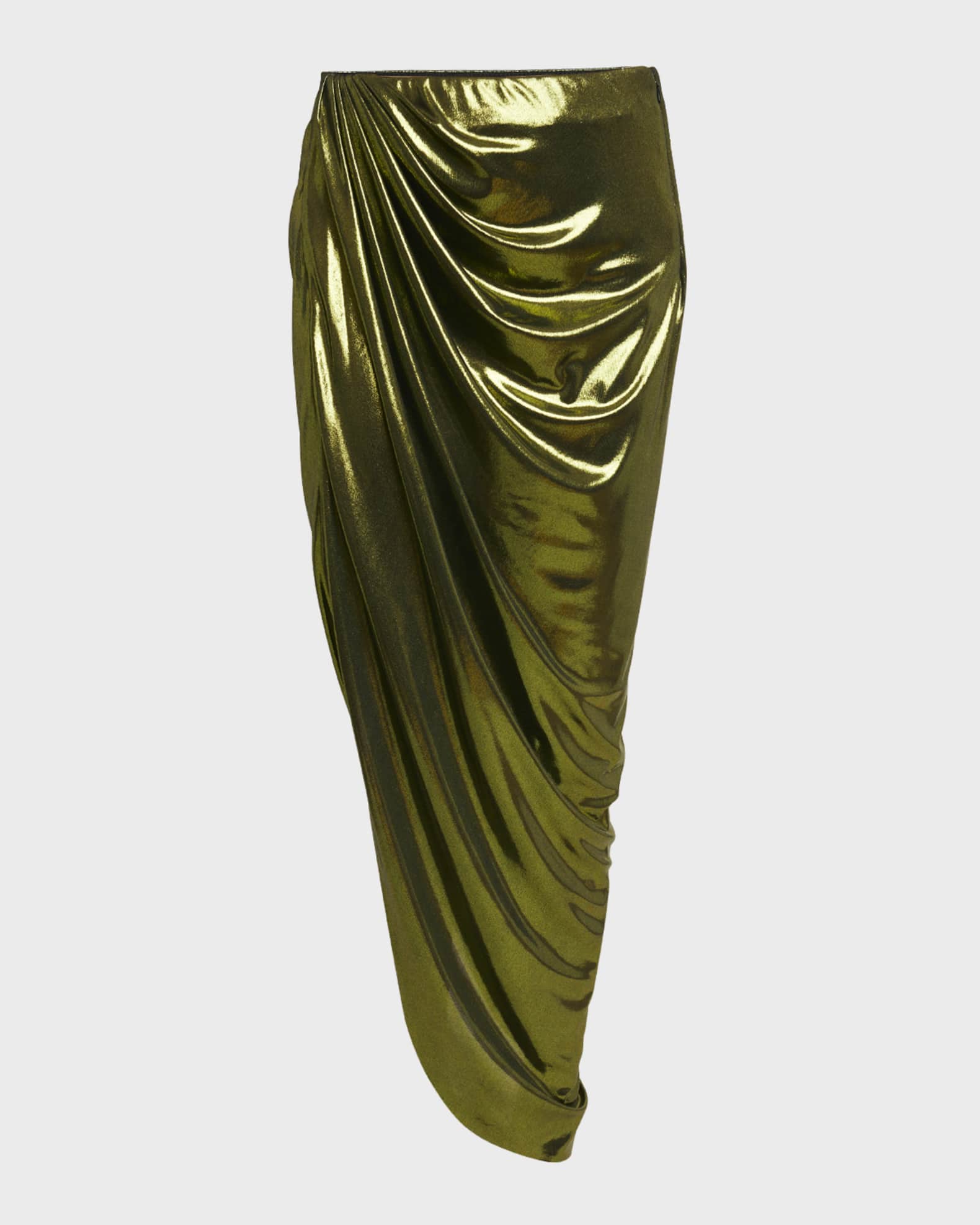 Gaurav Gupta Metallic Draped High-Low Skirt