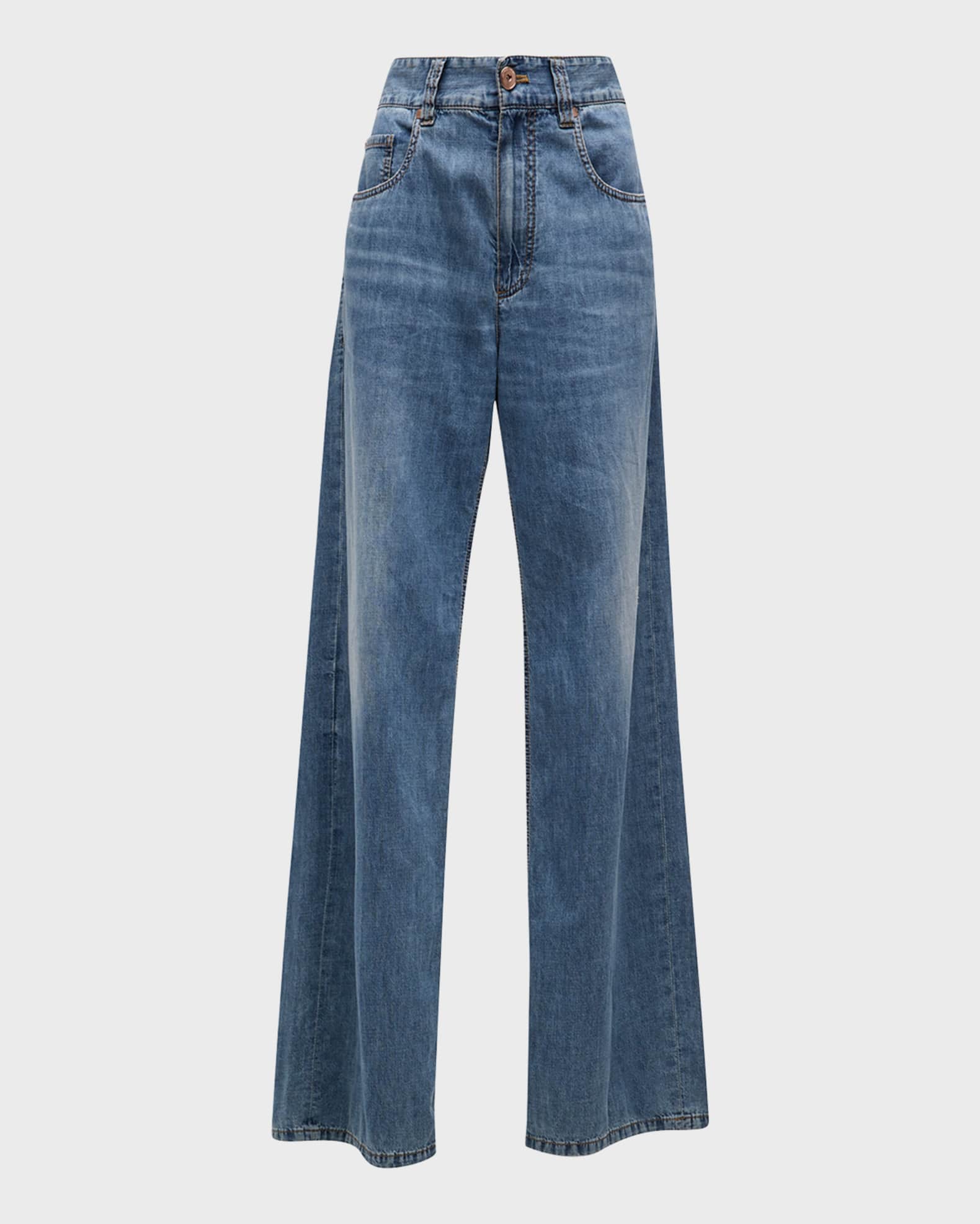 Brunello Cucinelli Super Light Washed Vintage Jeans | Neiman Marcus