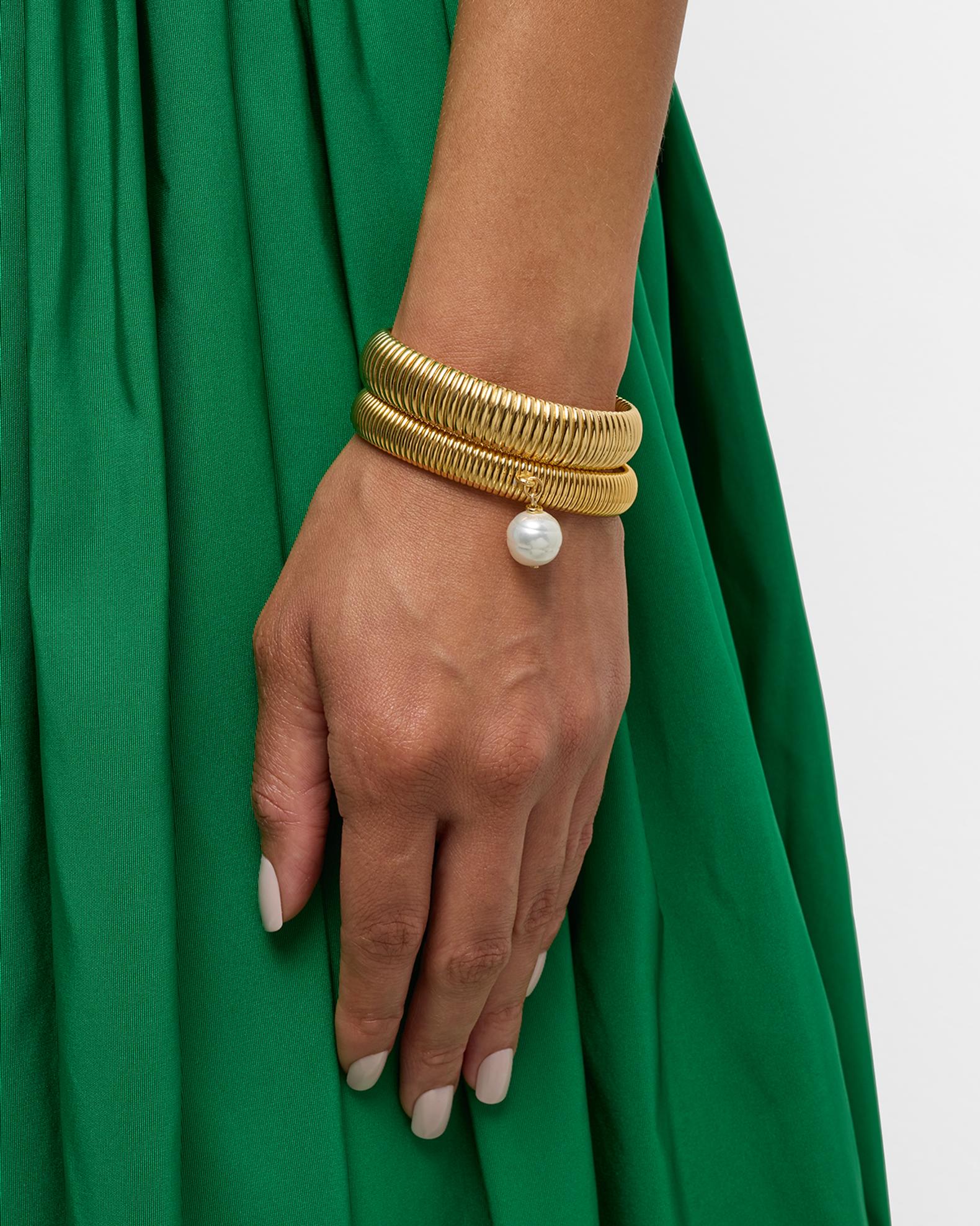 Ben-Amun Pearly Cobra Bracelet, Set of Two | Neiman Marcus