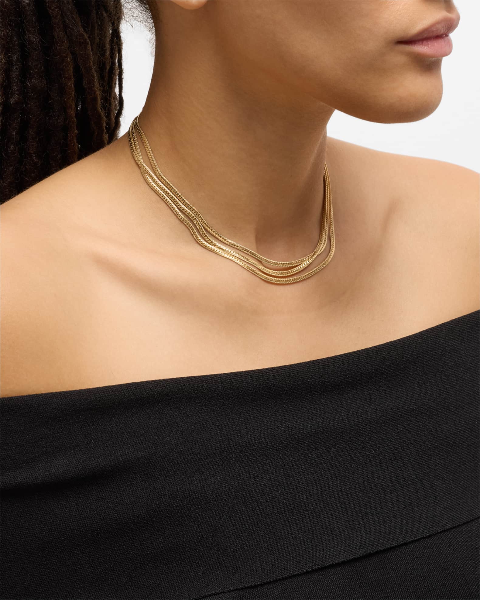 Safu Layered Herringbone Necklace 1