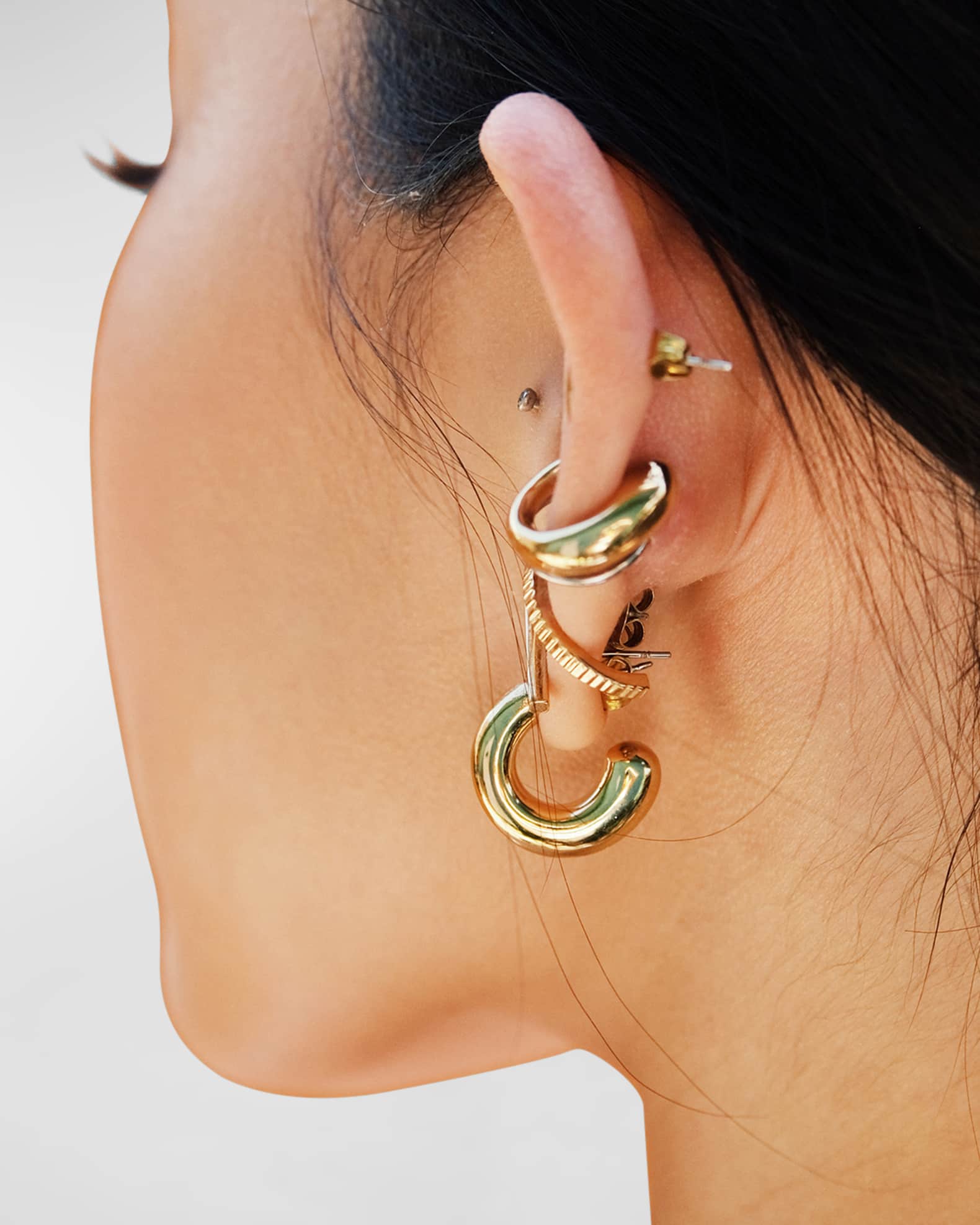 Chunky Dash Hoop Earrings 1