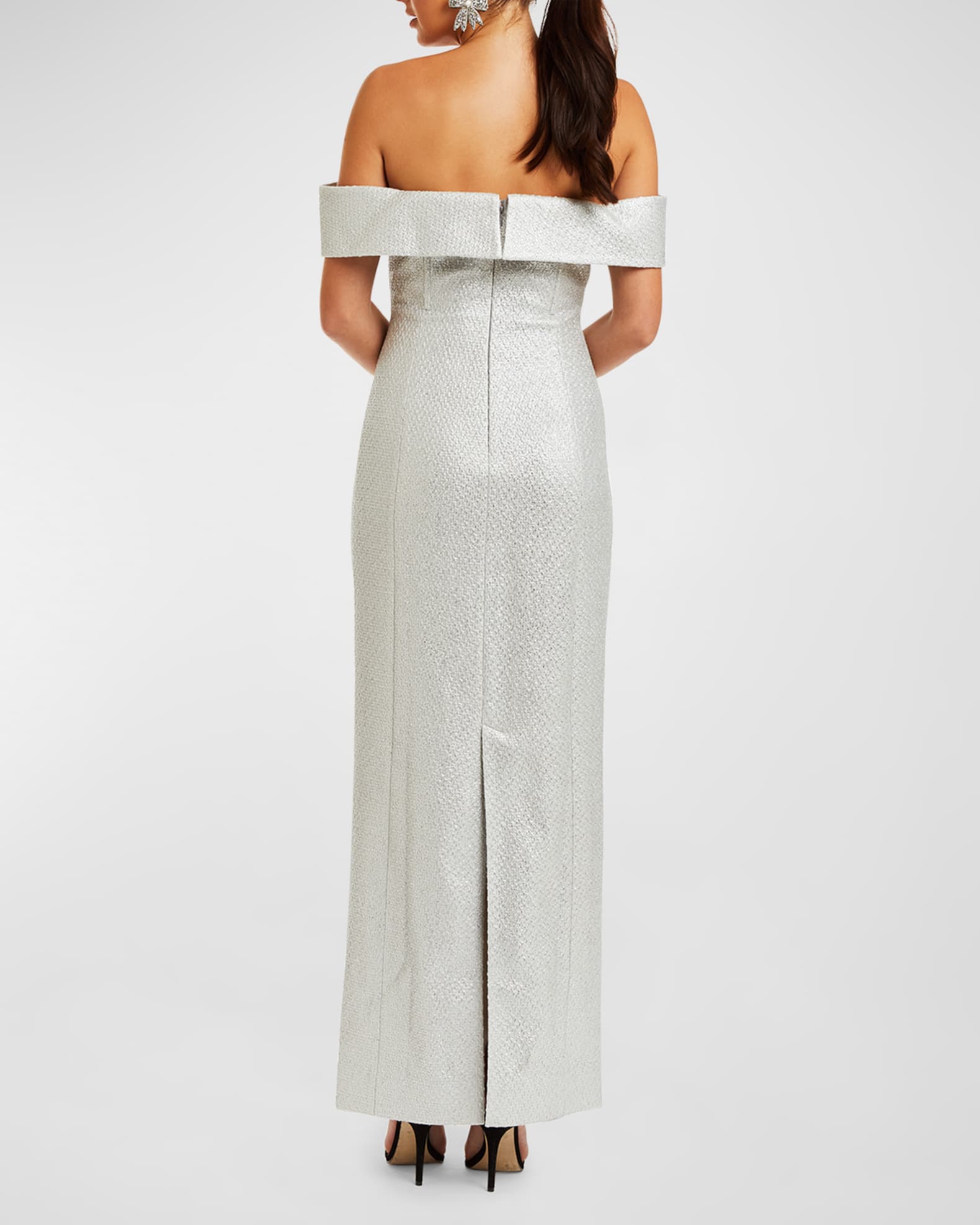 Neiman marcus off the shoulder dress outlet