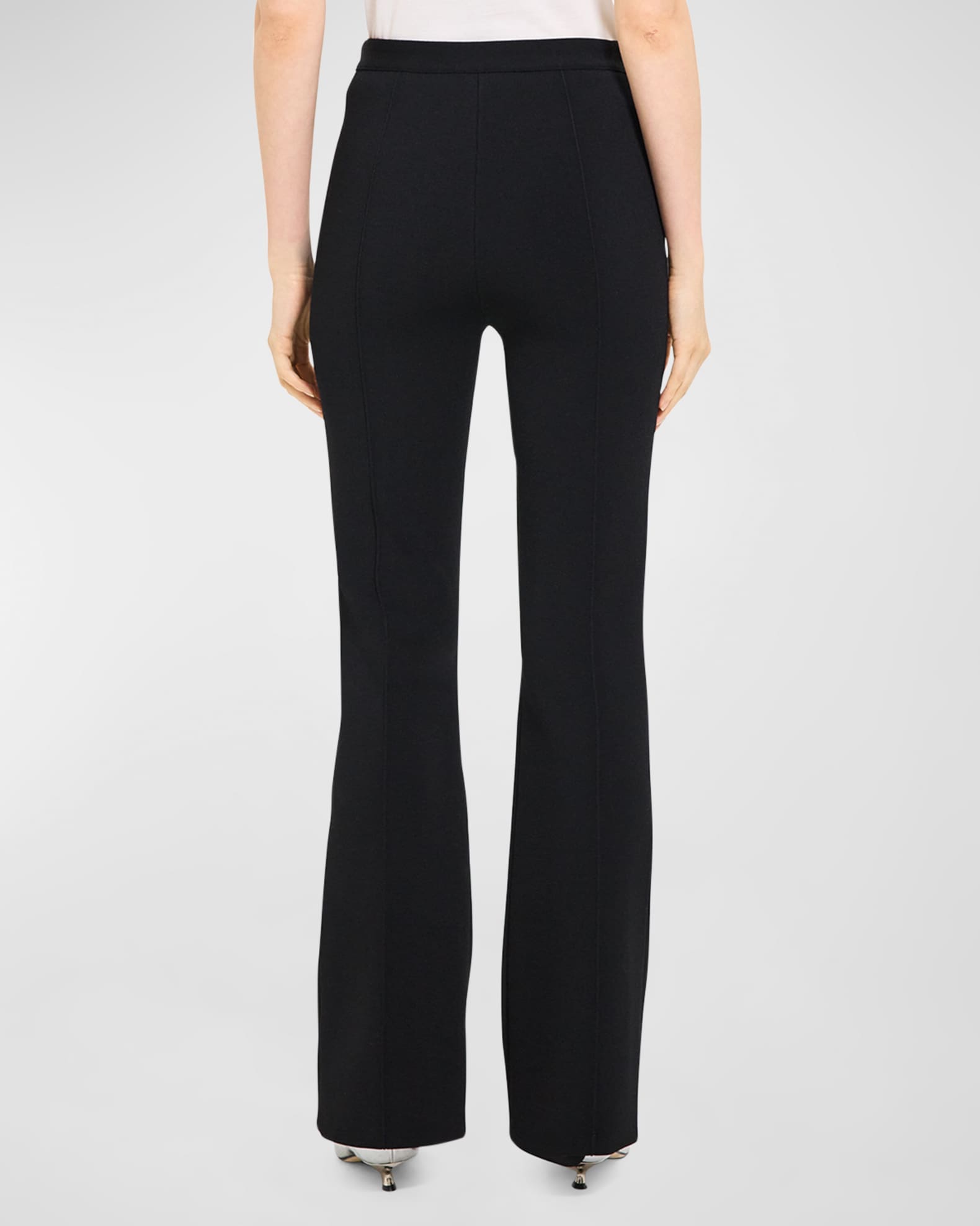 Theory Compact Crepe Flare Pants | Neiman Marcus