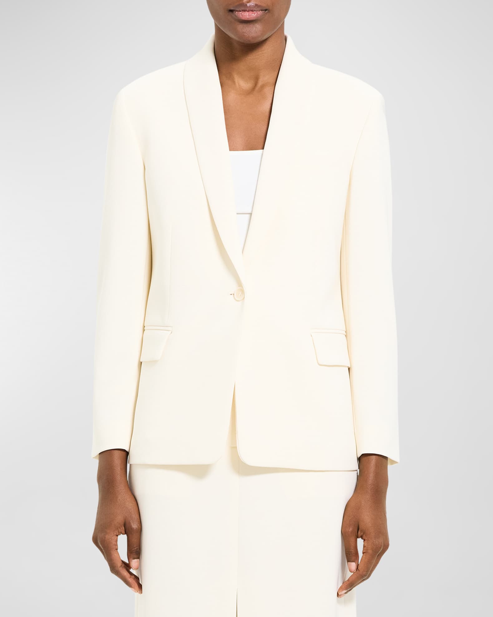 Theory fluid shawl blazer outlet