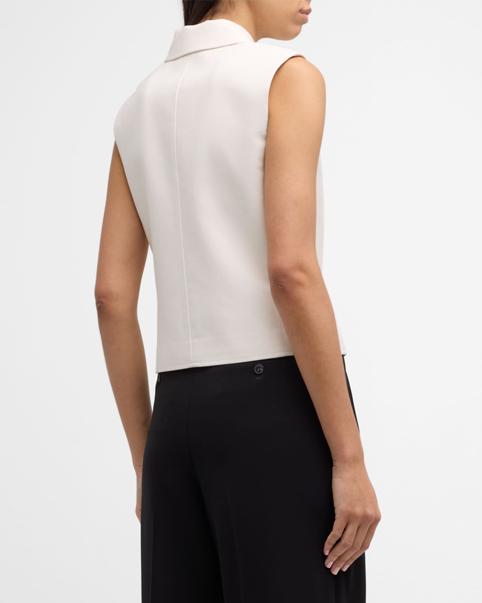 Theory Tailored Wool-Blend Stretch Vest | Neiman Marcus