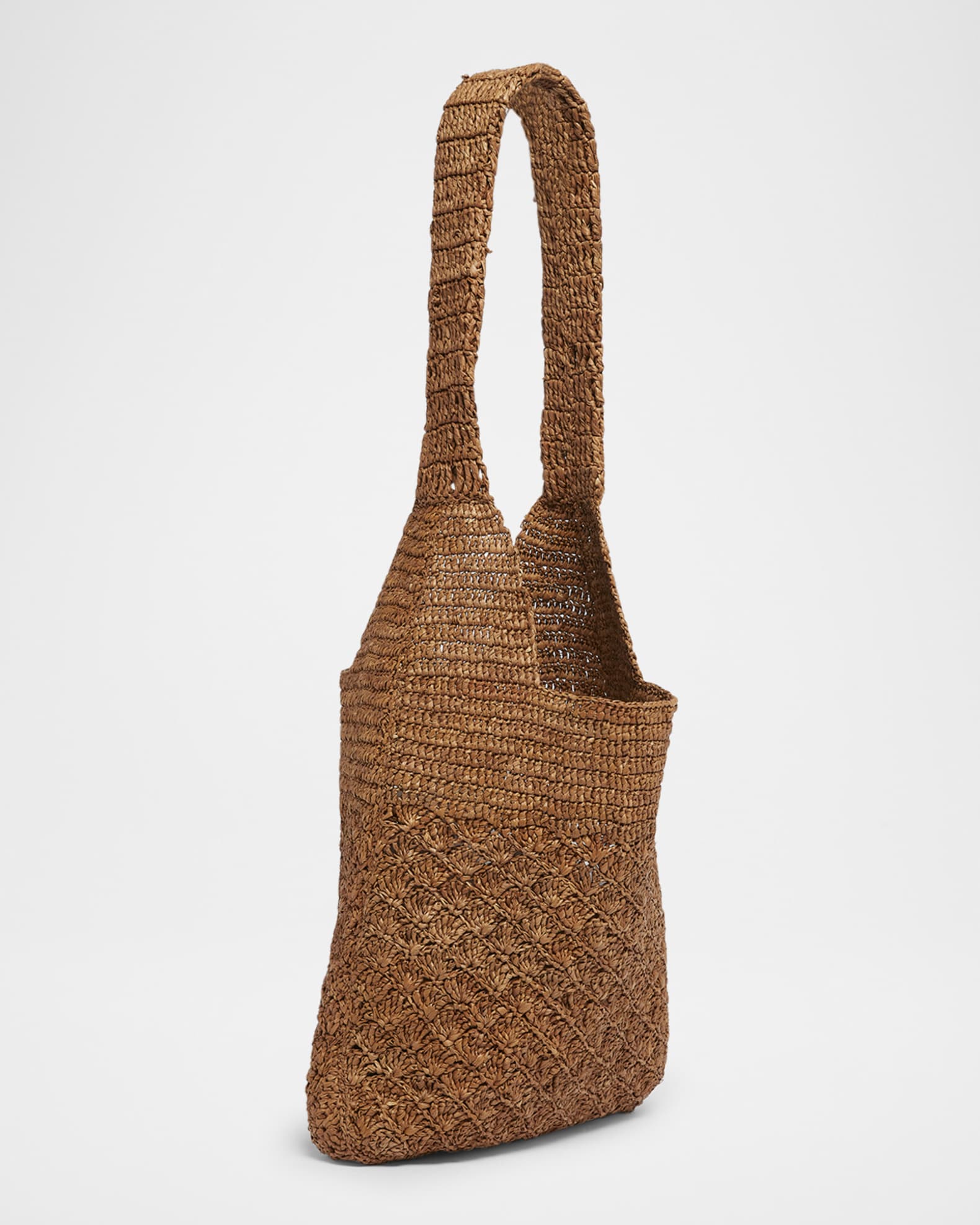 Isabel Marant Women's Losange Raffia Shoulder Bag White