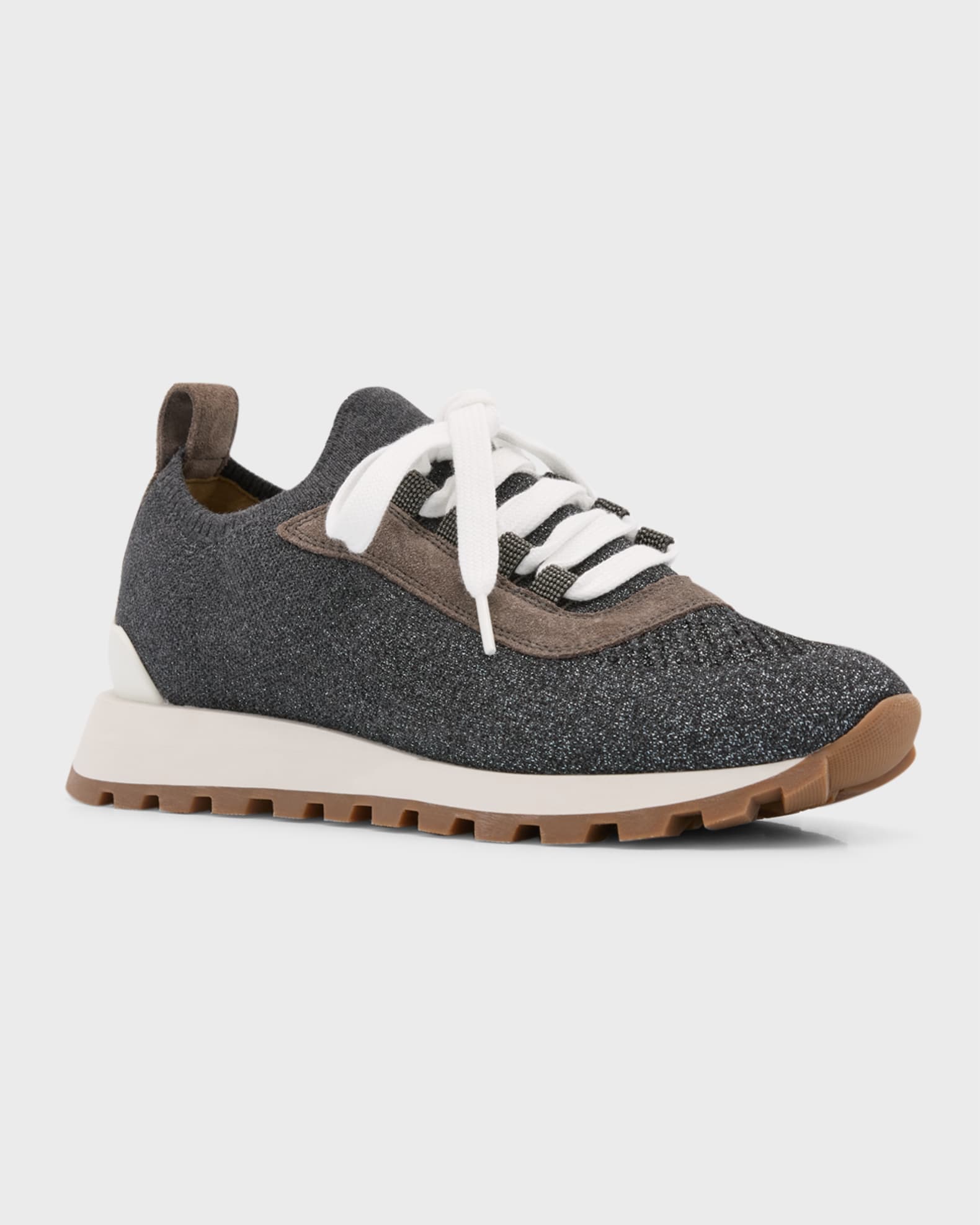 Monili Shimmer Knit Trainer Sneakers 1