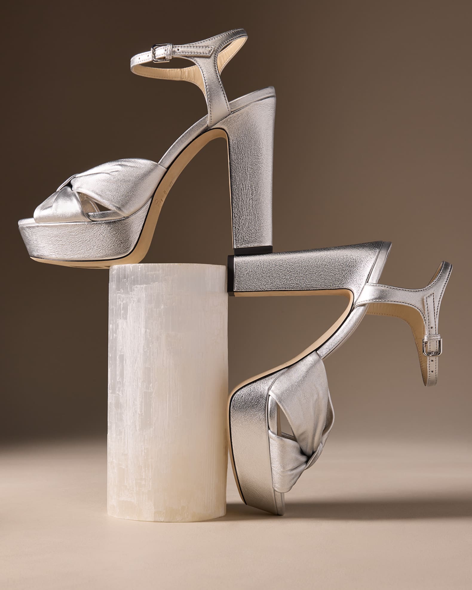 【完売必至】Jimmy Choo Heloise 95 レザーサンダル HELOISEWEDGE95NAP_120263_SIDE_