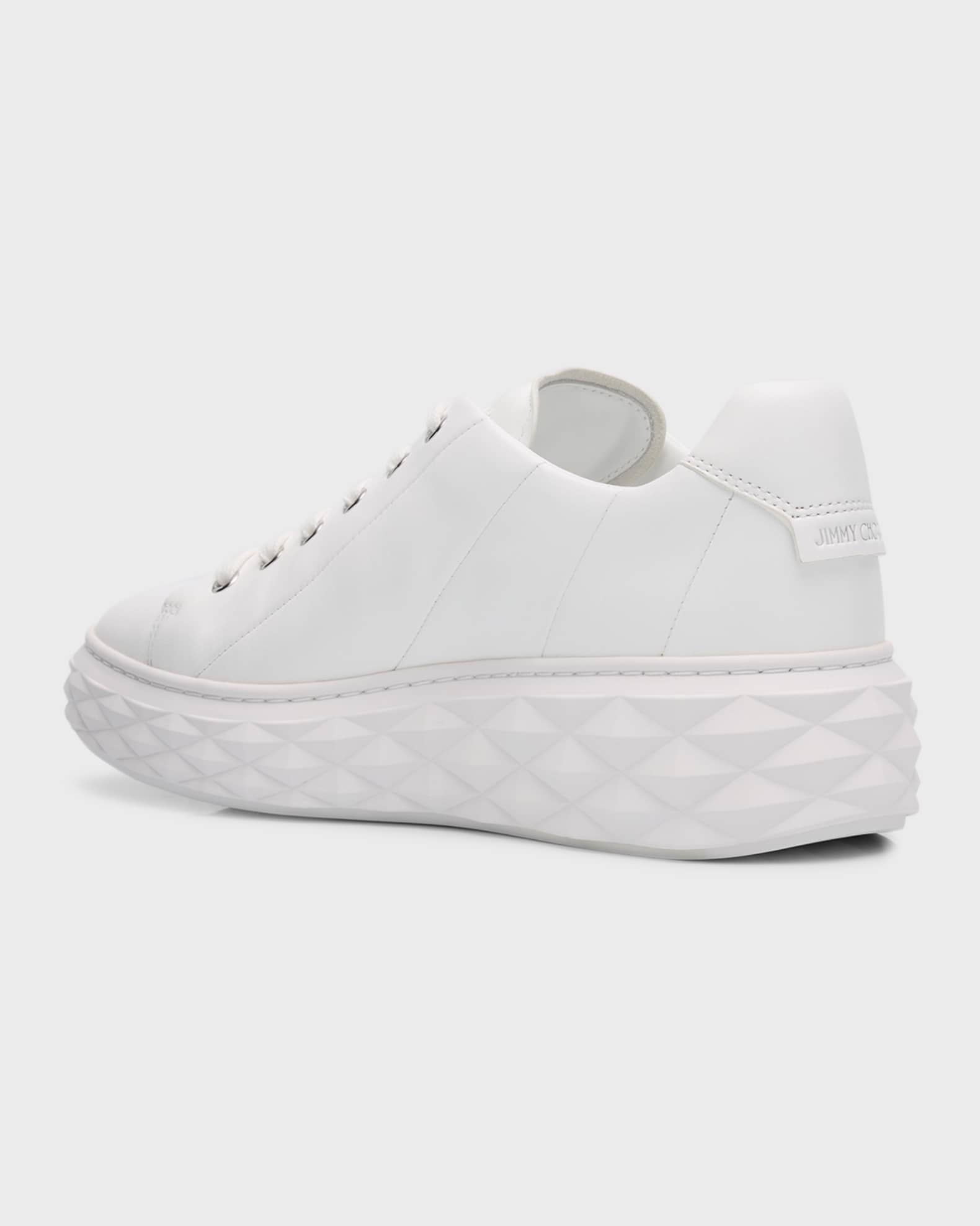 Jimmy Choo Diamond Leather Low-Top Sneakers | Neiman Marcus