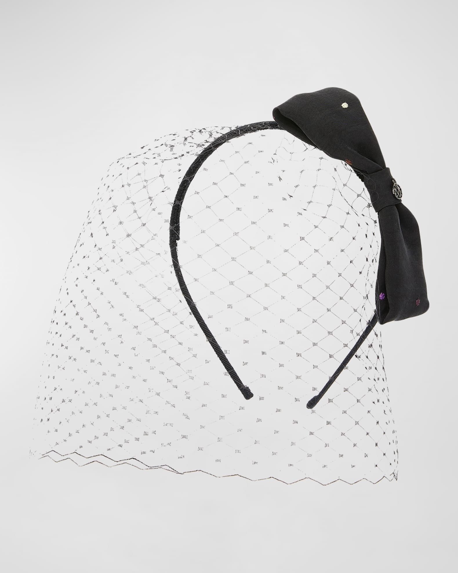 Maison Michel Kylie Skinny Headband With Veil | Neiman Marcus