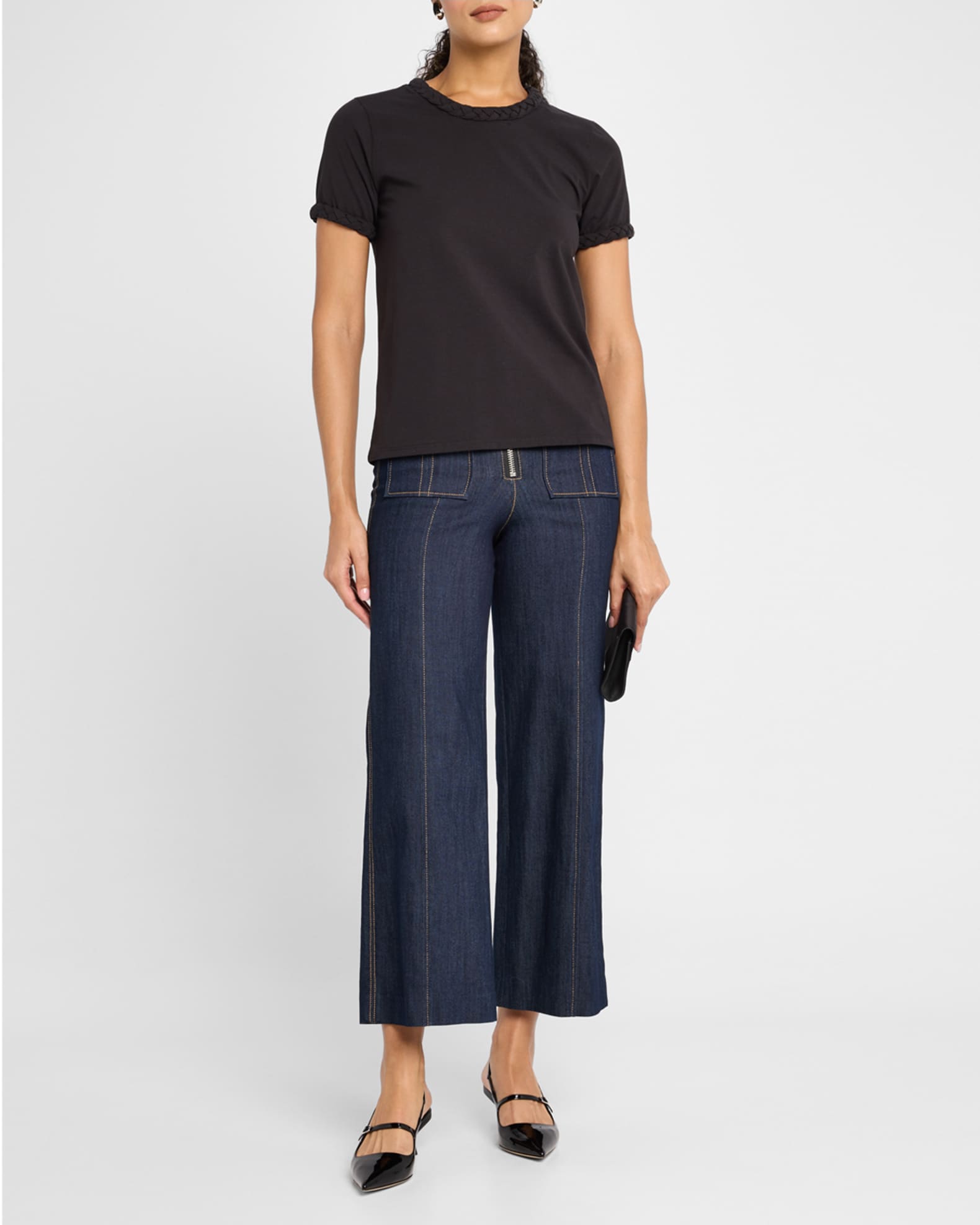 Short-Sleeve Braided Tee 1