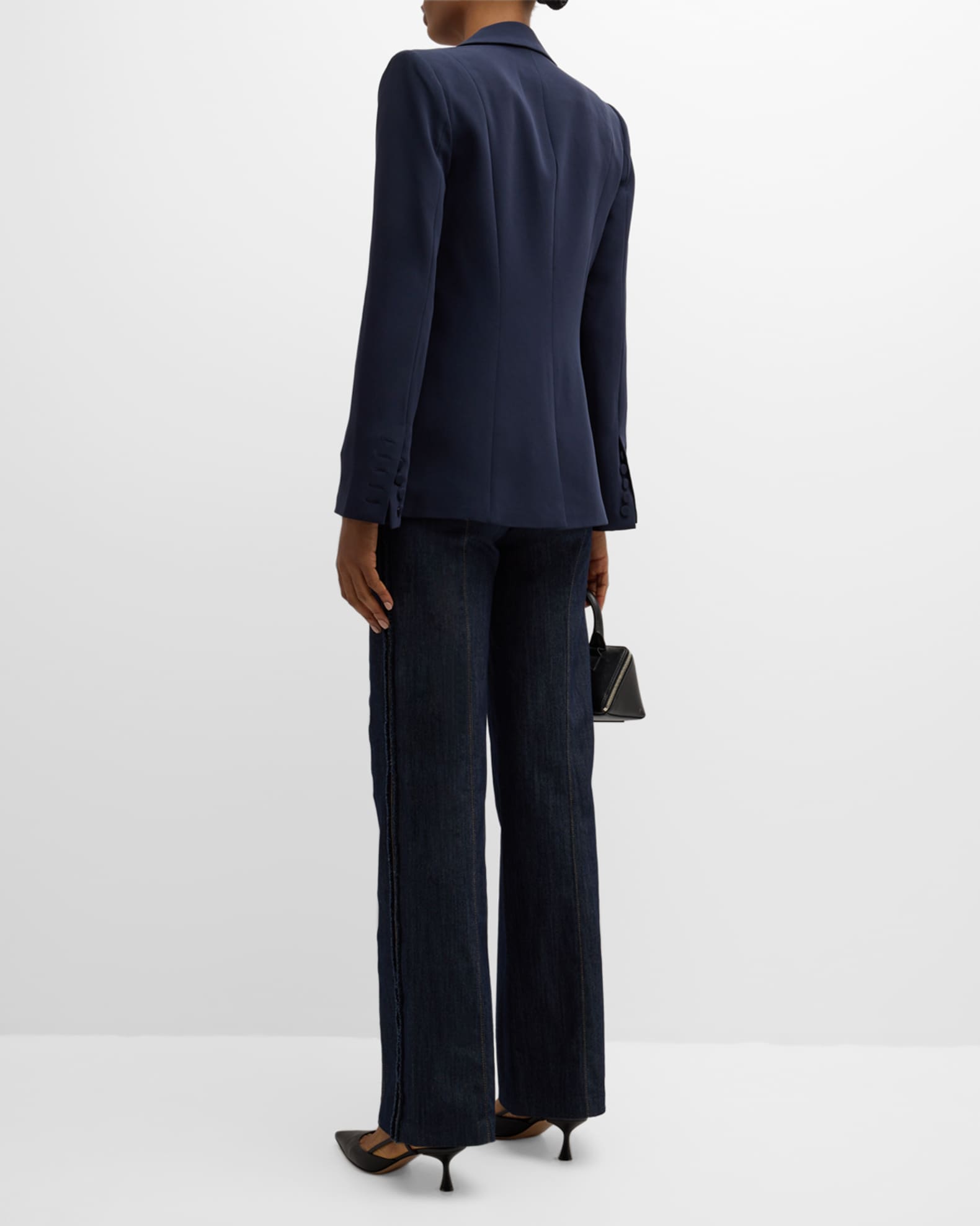 Cinq a Sept Karlie Tailored Crepe Blazer | Neiman Marcus