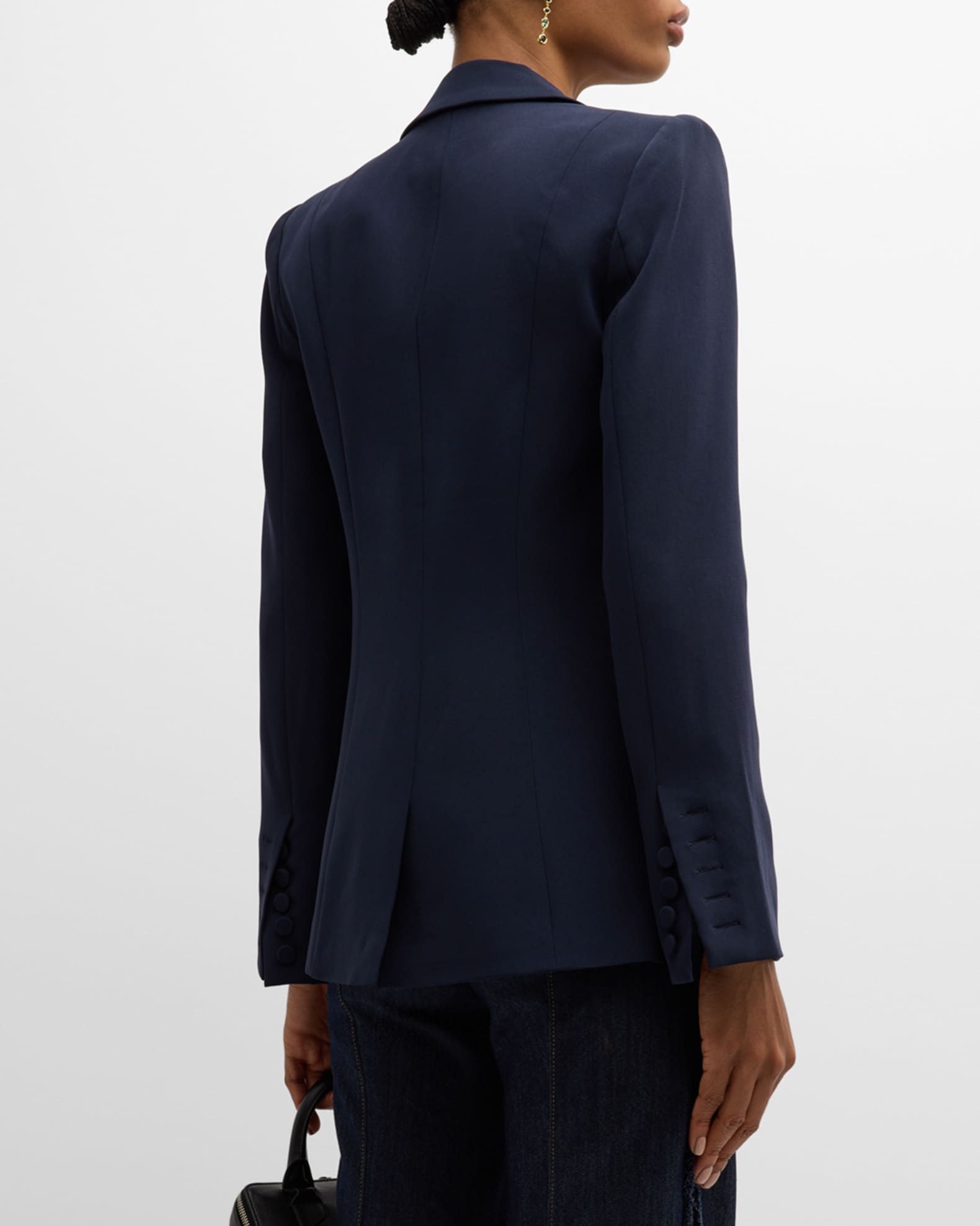 Cinq a Sept Karlie Tailored Crepe Blazer | Neiman Marcus