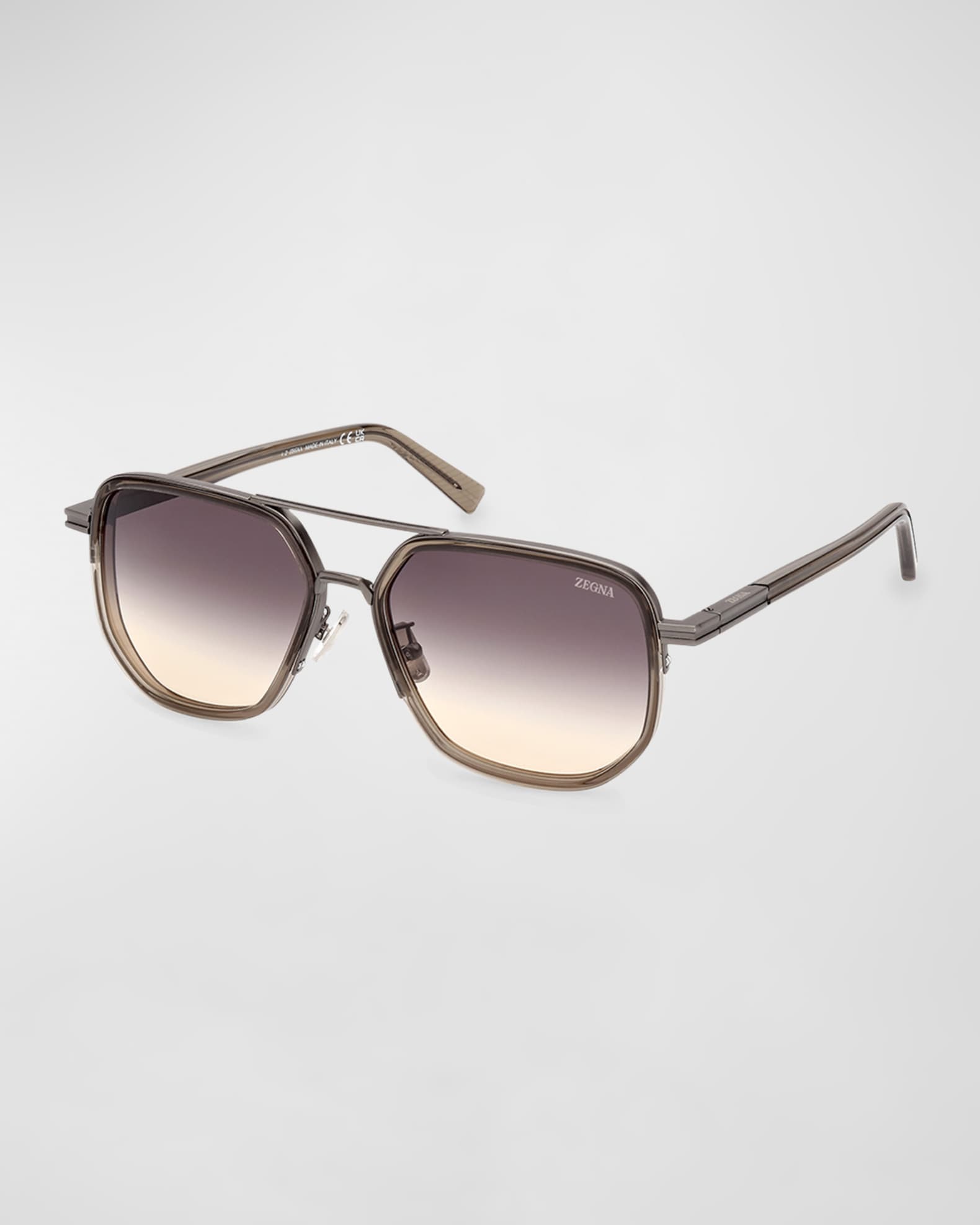 サングラス Zegna Sunglasses EZ0211H 01A Black Square Zegna EZ0214 Square Sunglasses | Fashion Eyewear US