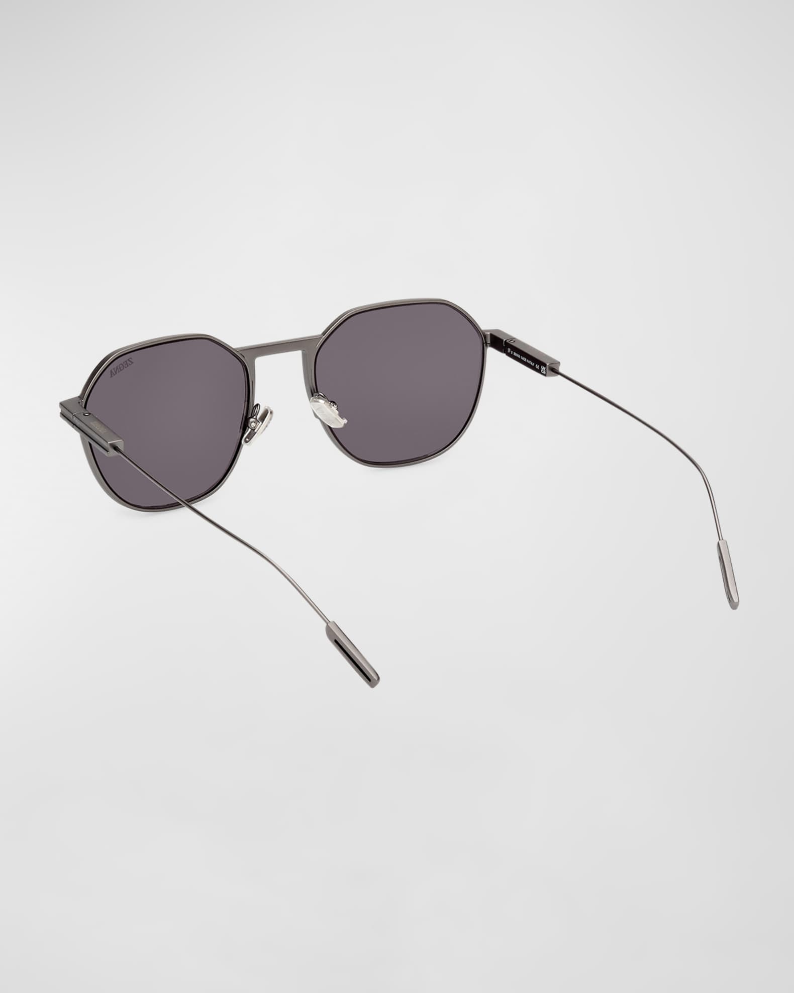 Men's Metal Round Sunglasses