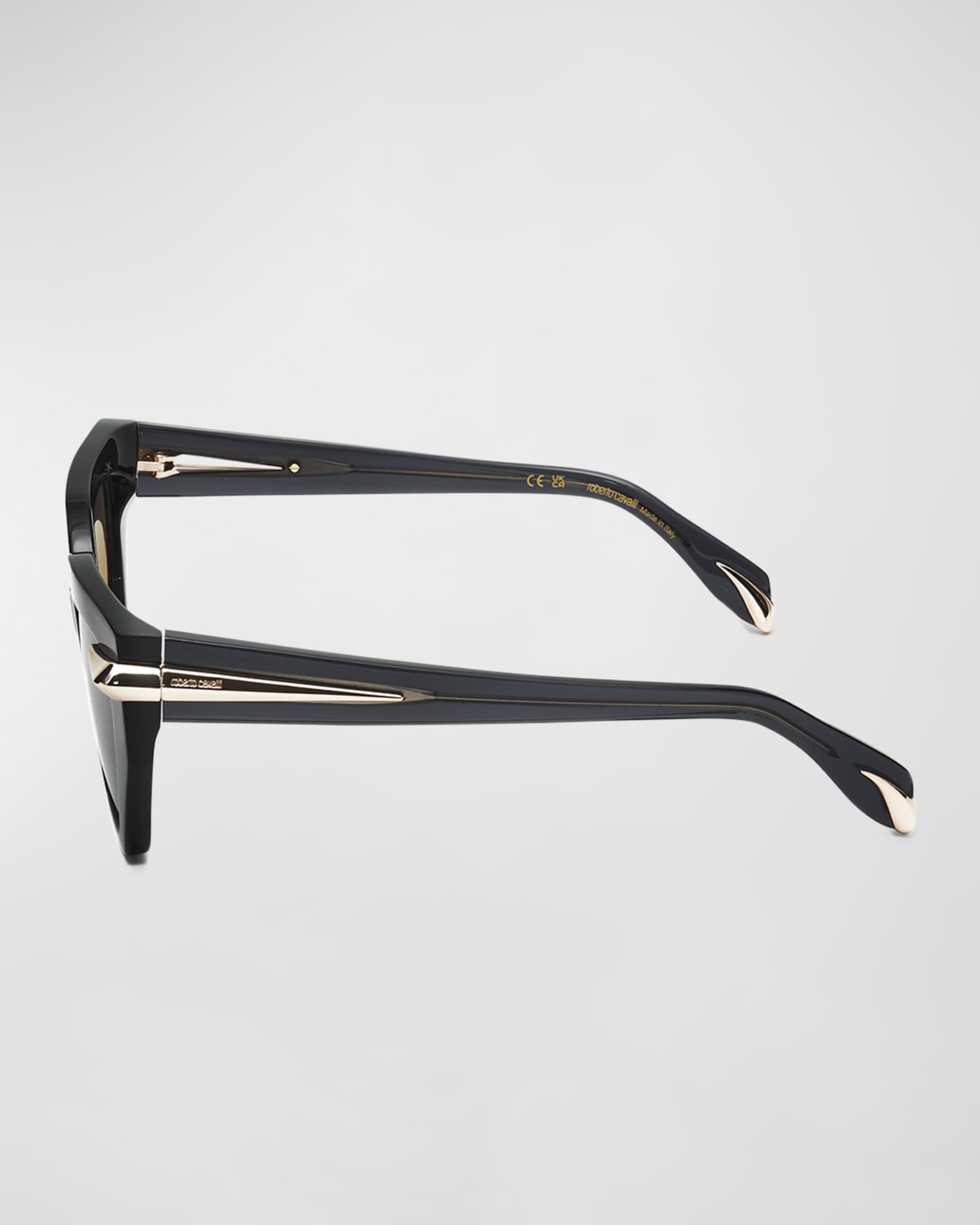 Roberto Cavalli Embellished Acetate Butterfly Sunglasses | Neiman Marcus