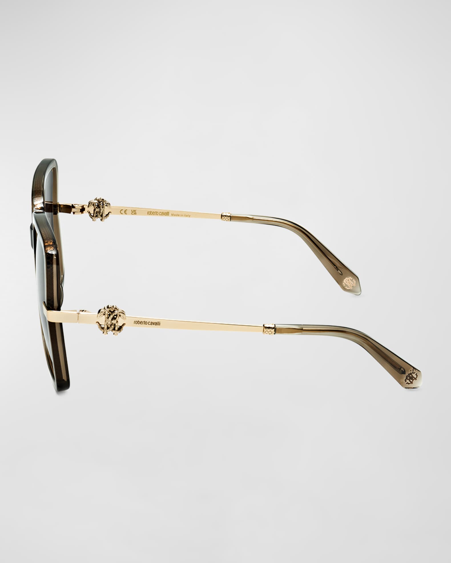 RC Logo Acetate & Metal Square Sunglasses  1