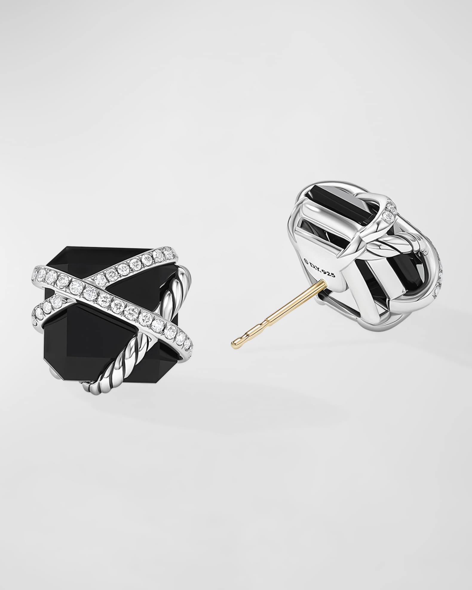 12mm Cable Wrap Stud Earrings in Silver 1