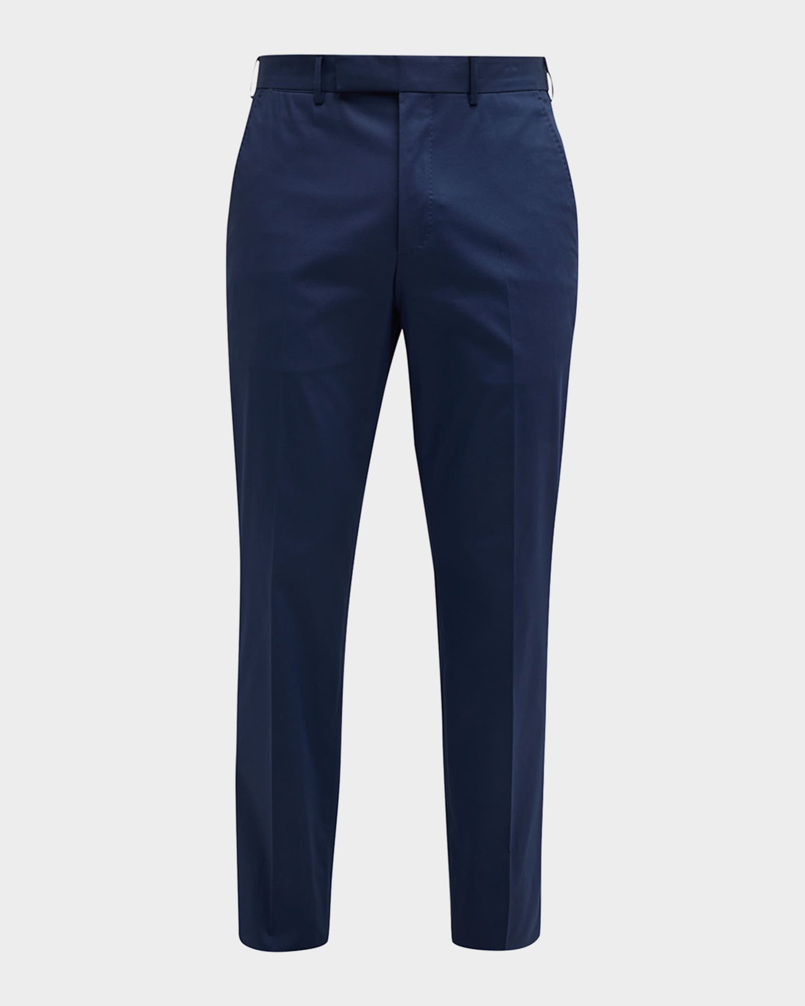 ZEGNA Men's Flat-Front Stretch Cotton Pants | Neiman Marcus