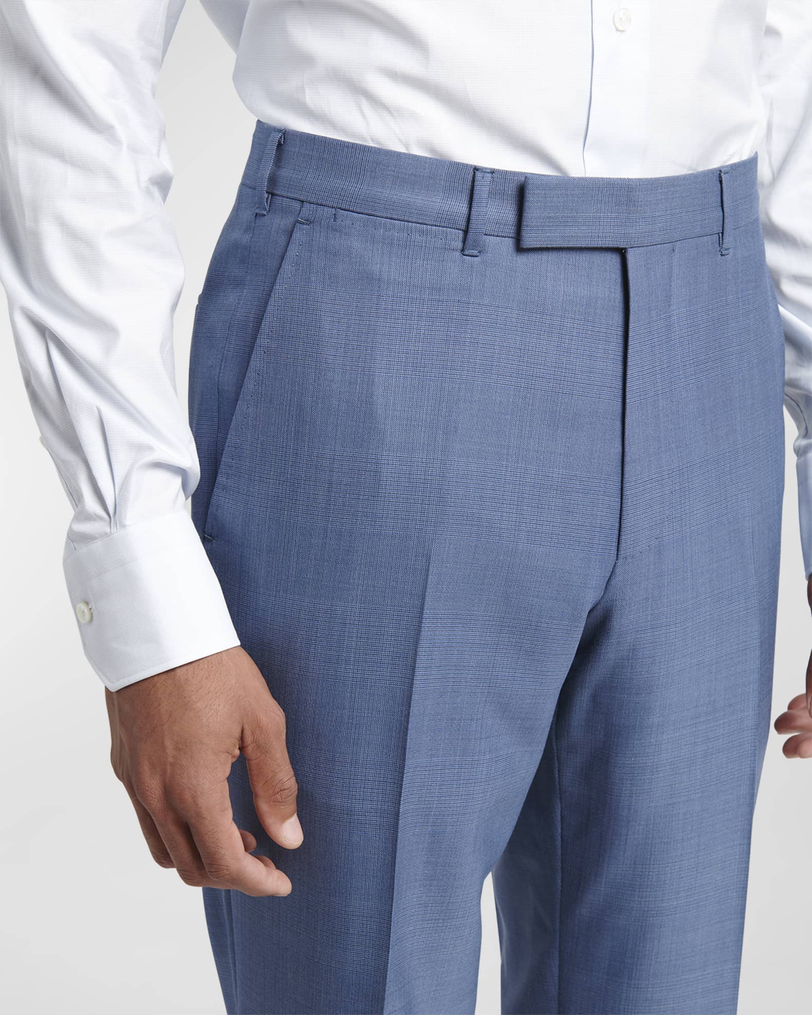 Men's Plaid Couture Wool Suit  1