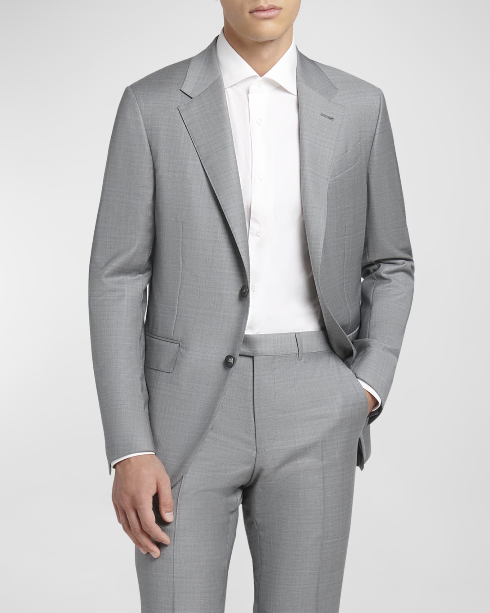 ZEGNA Men's Plaid Wool Suit | Neiman Marcus