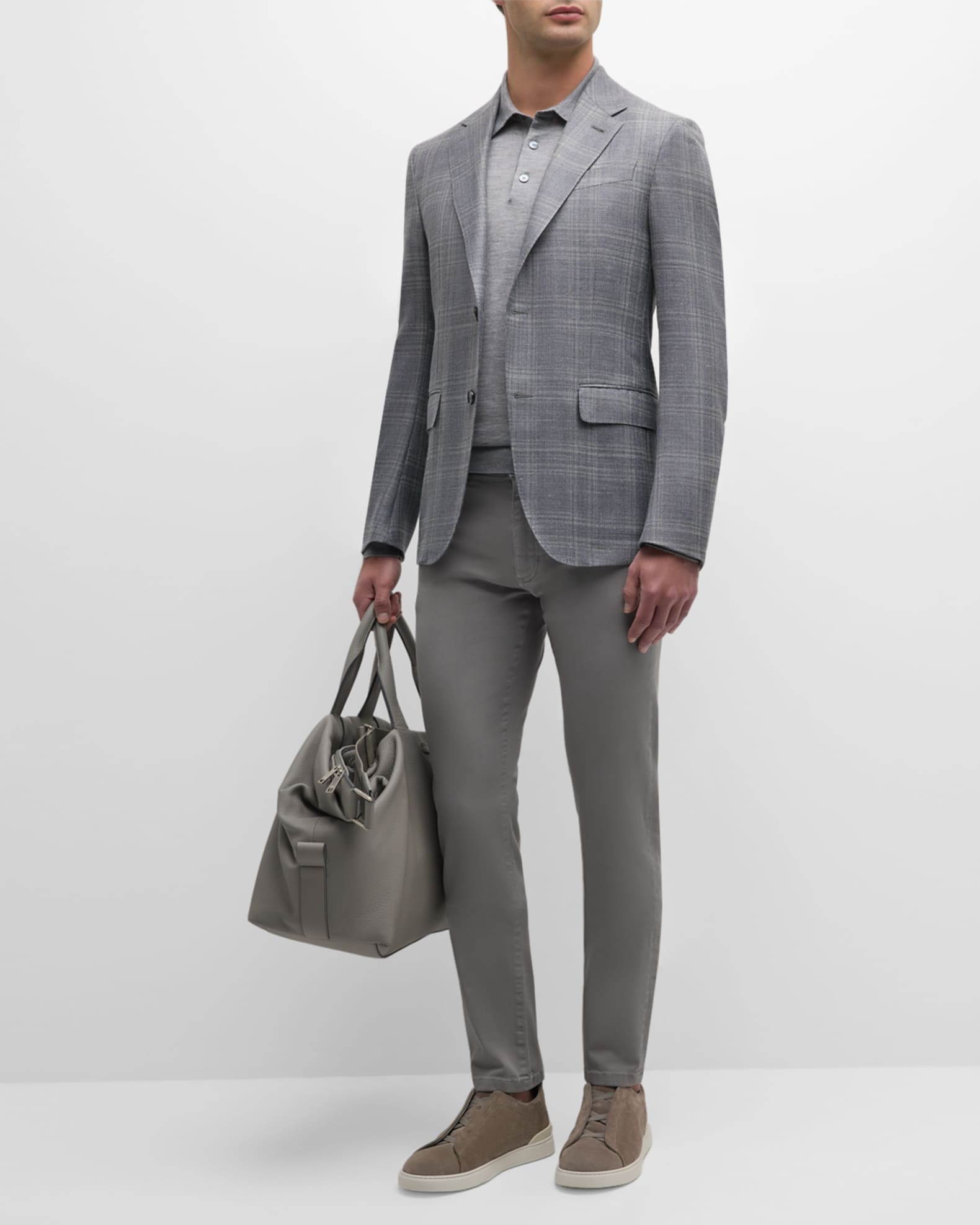Men's Tonal Plaid Sport Coat - Thumbnail 2