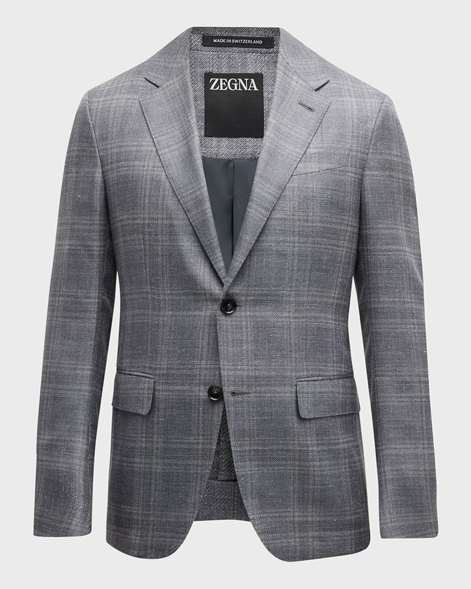 Men's Tonal Plaid Sport Coat